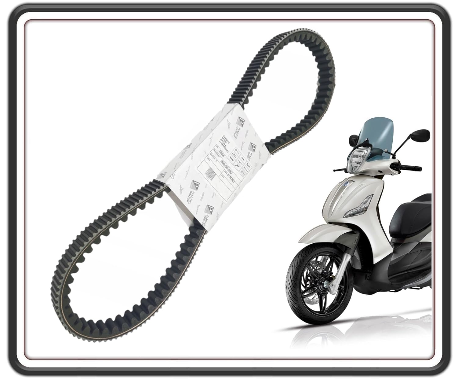 CINGHIA TRASMISSIONE DISTRIBUZIONE PER PIAGGIO X10 350 - PIAGGIO BEVERLY 350 TUTTI I MODELLI ORIGINALE PIAGGIO 83025R