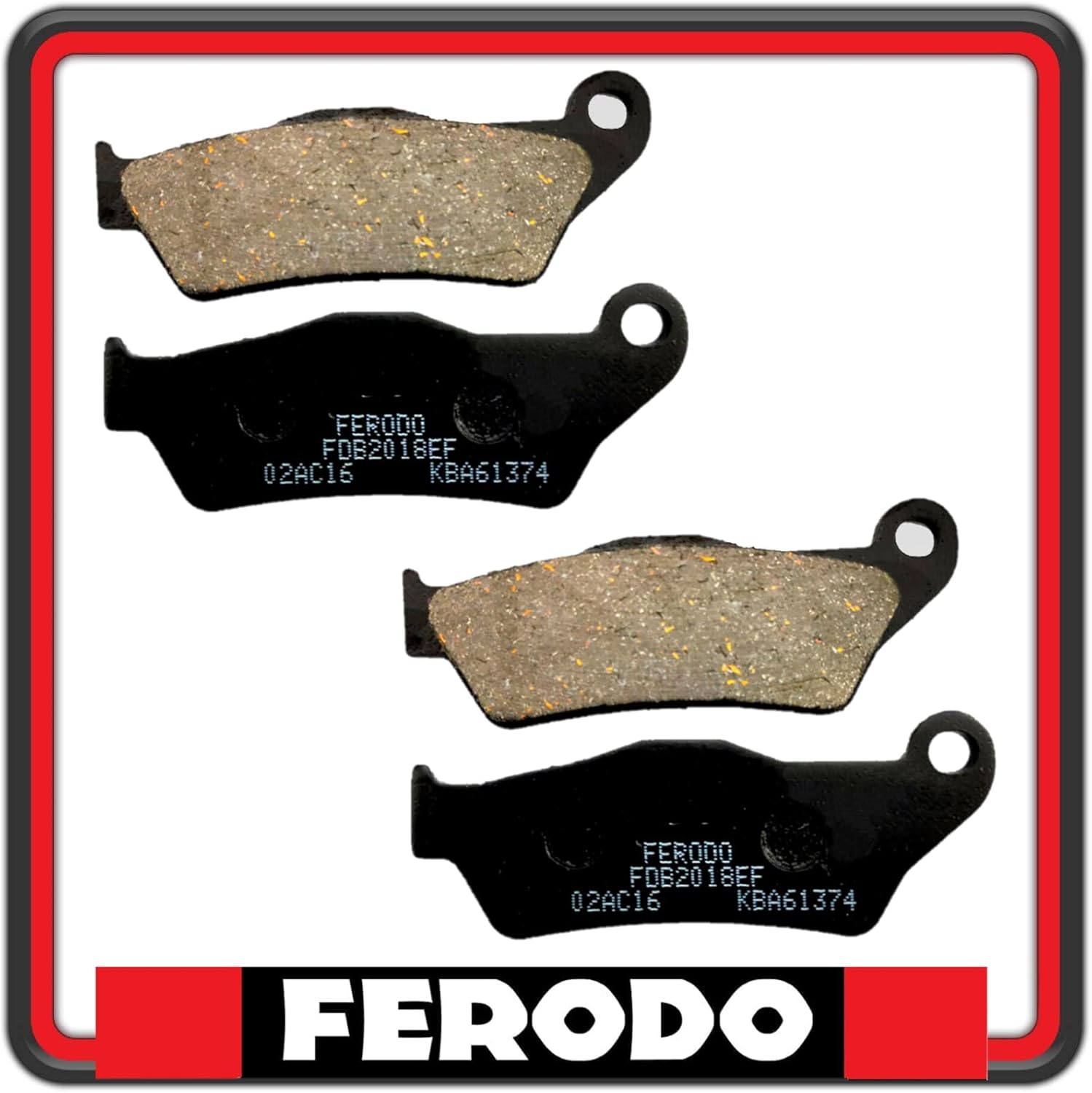 KIT PASTIGLIE PASTICCHE FRENO FRENI FERODO ANTERIORI E POSTERIORI COMPATIBILI CON KTM Superenduro 250 - S DAL 2008 IN POI (2 PEZZI) FDB2018 X2