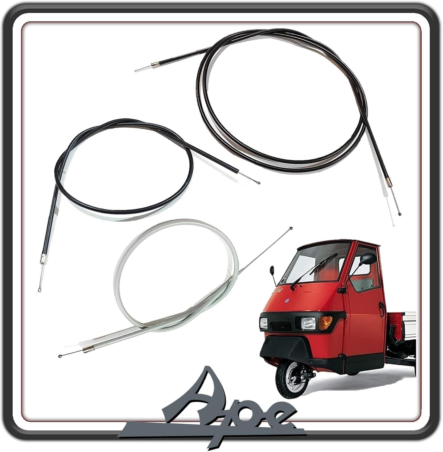 FILO CAVO TRASMISSIONE GAS ACCELERATORE COMPLETO PER PIAGGIO APE 50 ORIGINALE PIAGGIO B007701 - 567103 - 567104