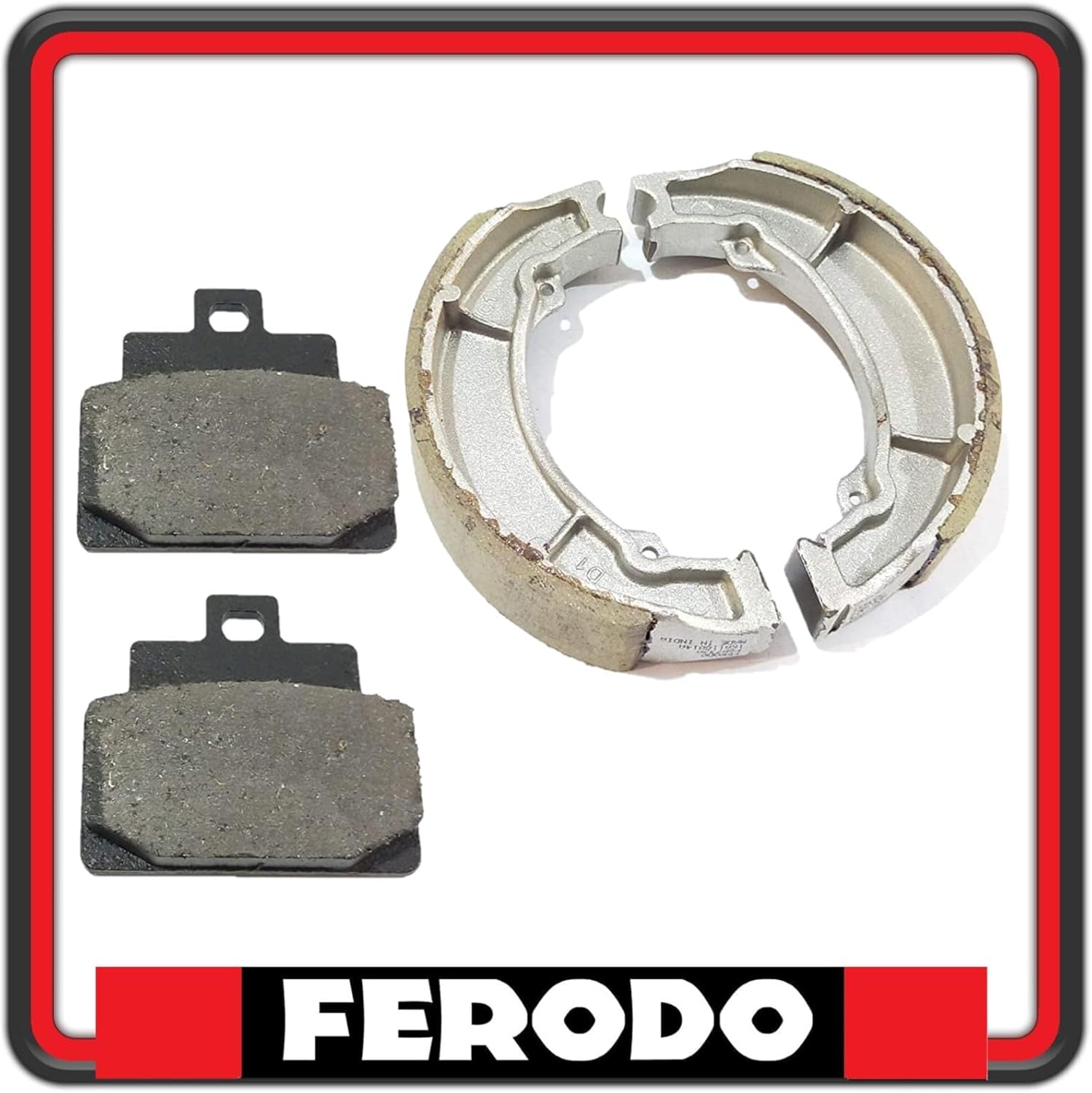 KIT PASTIGLIE FRENO FERODO COMPATIBILI CON APRILIA SCARABEO 100 (MOTORE MINARELLI) DAL 2000 IN POI FDB2095 - FSB733