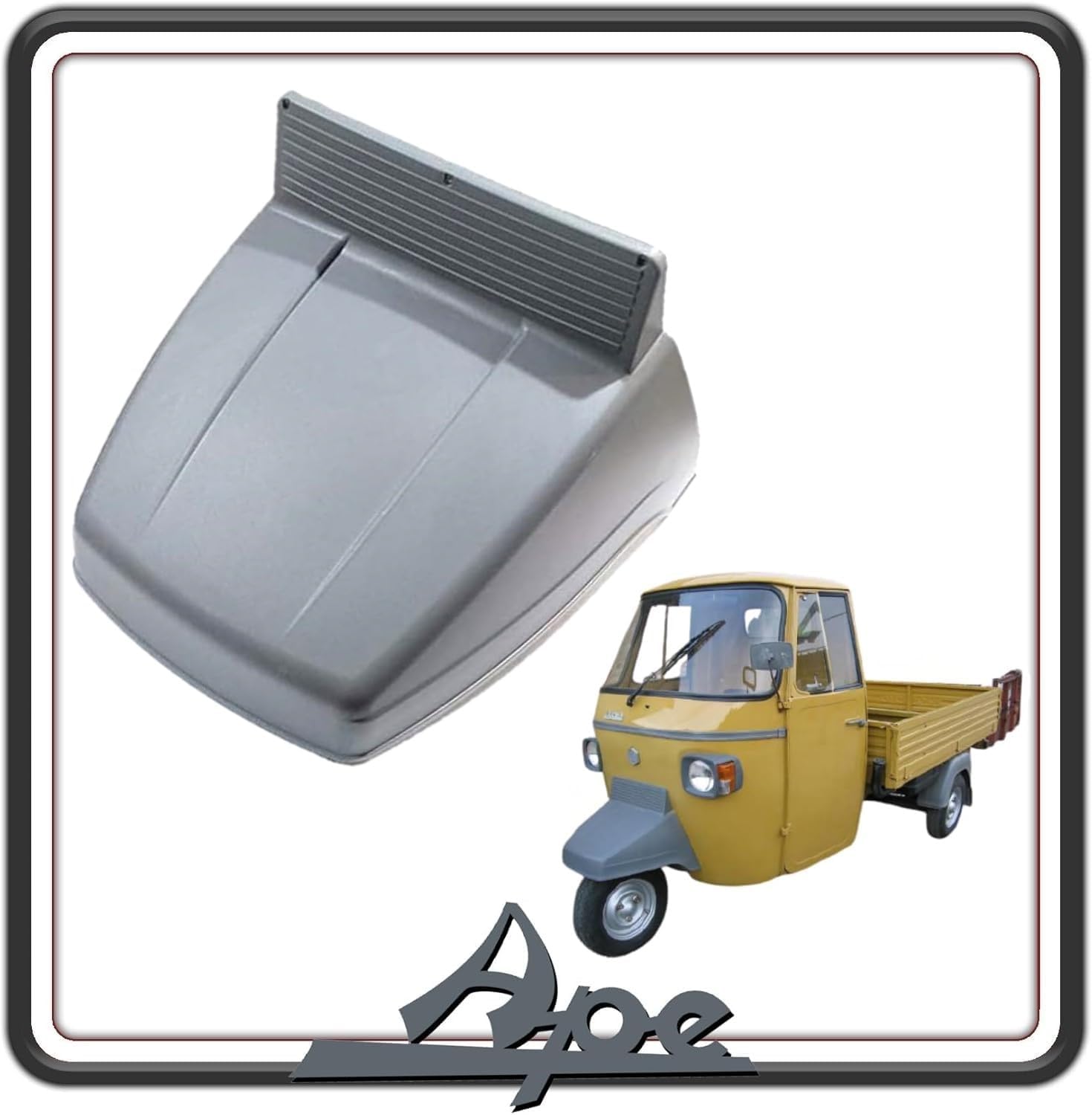 PARAFANGO PARASCHIZZI PARAURTI ANTERIORE GRIGIO PER PIAGGIO APE 601 ORIGINALE PIAGGIO 183138R