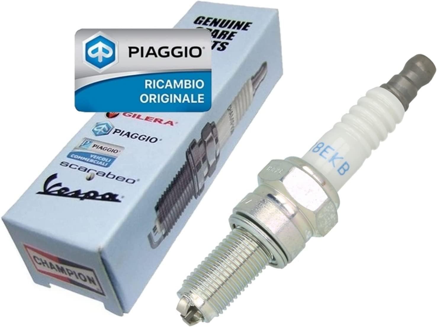 CANDELA ACCENSIONE CR8EKB PER PIAGGIO VESPA GTS IE SUPER 125 4 T DAL 2009 AL 20014 - VESPA GTS 300 - PIAGGIO BEVERLY 125 RST 4T DAL 2010 AL 2012 ORIGINALE PIAGGIO CR8EKB