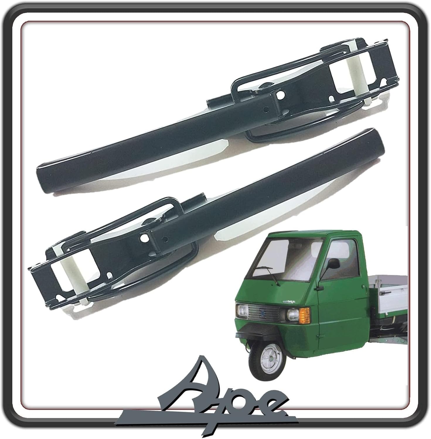 KIT 2 GANCIO GANCI MANIGLIA MANIGLIE LEVA CHIUSURA SPONDA APE 703 - APE 50 ORIGINALE PIAGGIO 264784