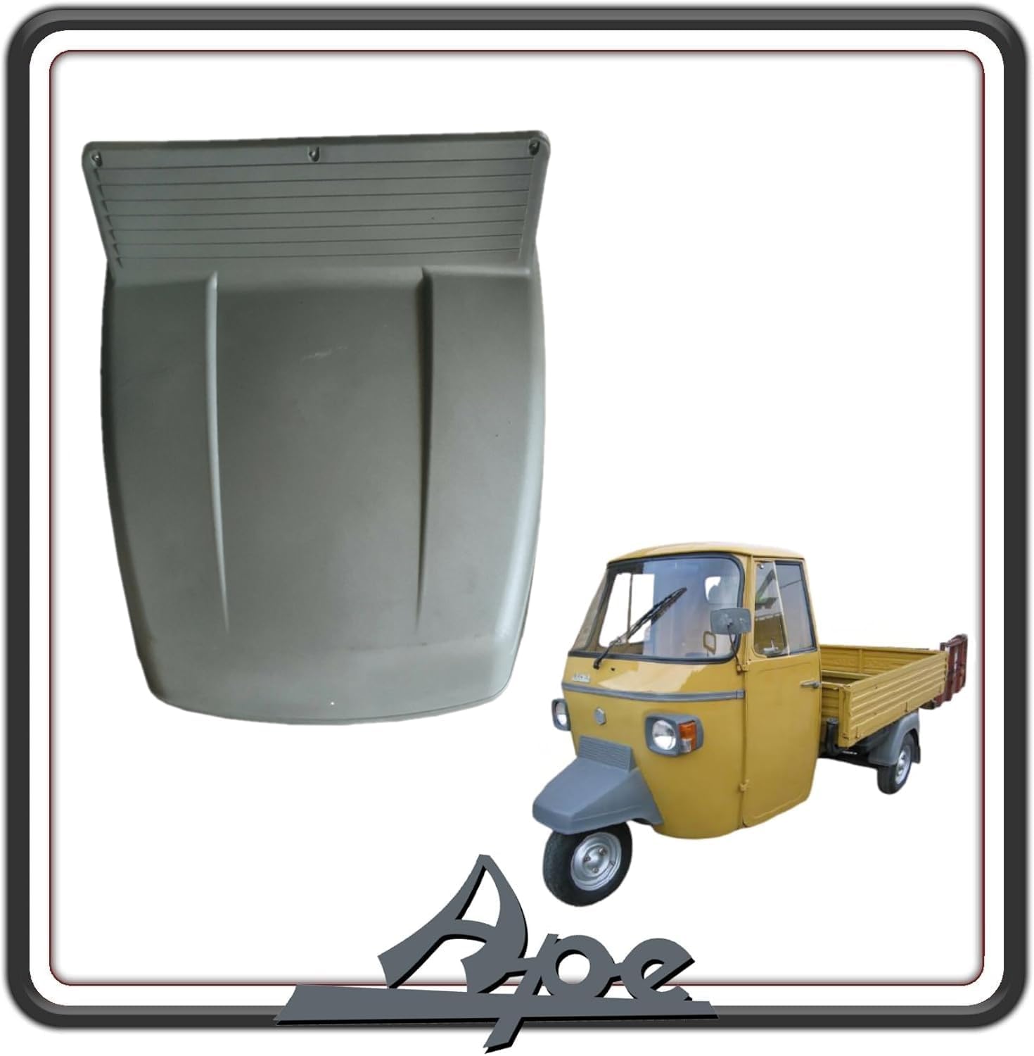 PARAFANGO PARASCHIZZI PARAURTI ANTERIORE GRIGIO PER PIAGGIO APE 601 ORIGINALE PIAGGIO 183138R