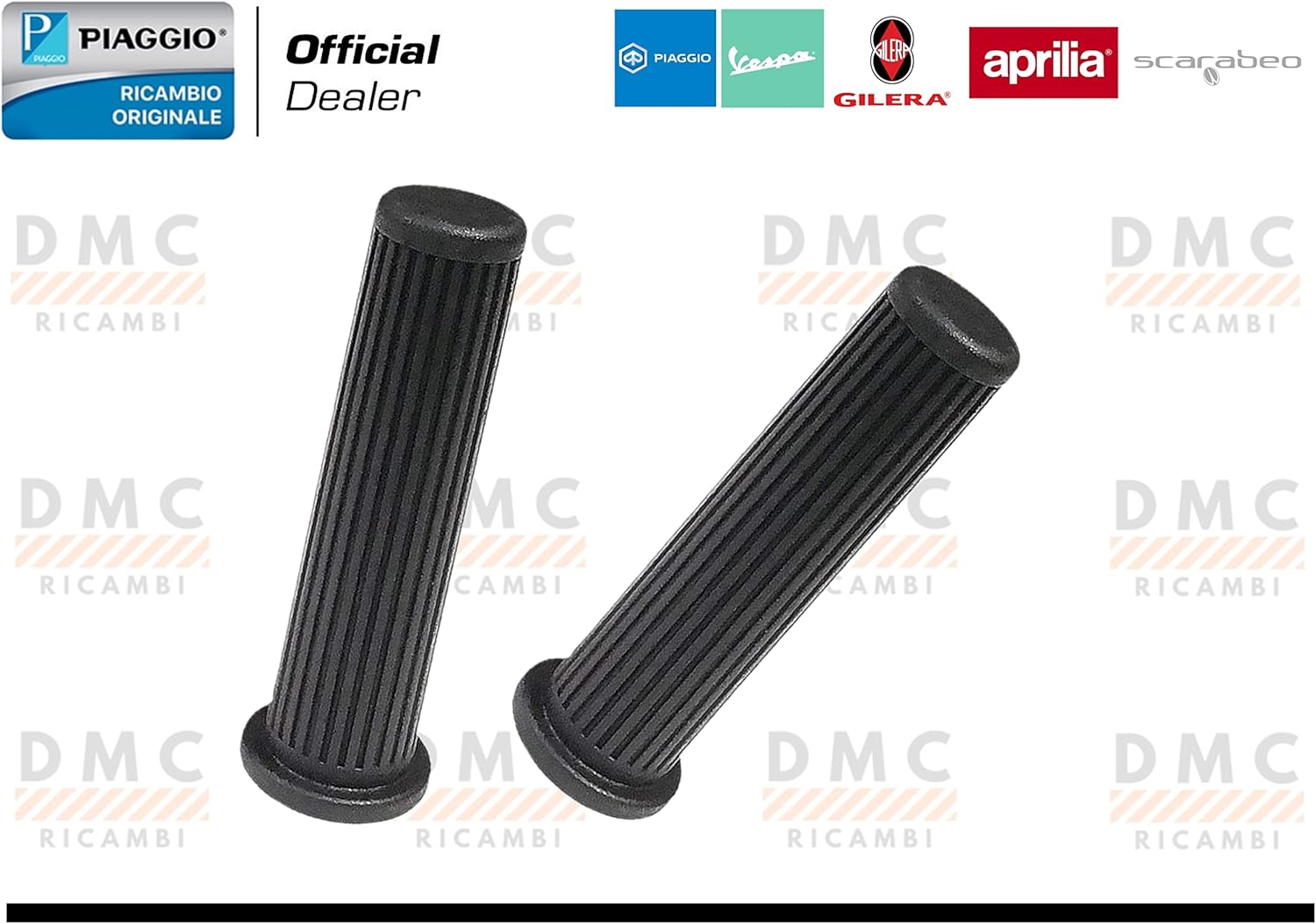 KIT COPPIA DUE MANOPOLE MANOPOLA VESPA PX 125 E - PX 150 E - PX 200 E - VESPA ARCOBALENO ORIGINALE PIAGGIO 179833