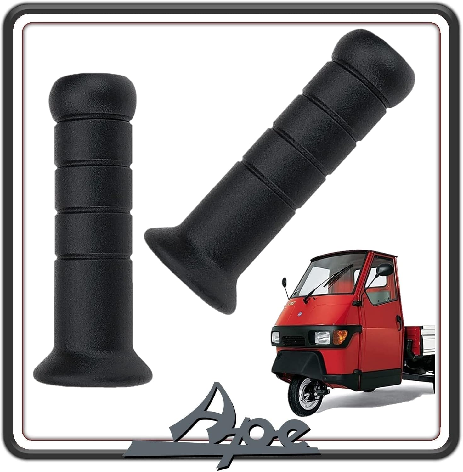 KIT COPPIA DUE MANOPOLA MANOPOLE NERE ORIGINALI PER PIAGGIO APE 50 TUTTE LE VERSIONI