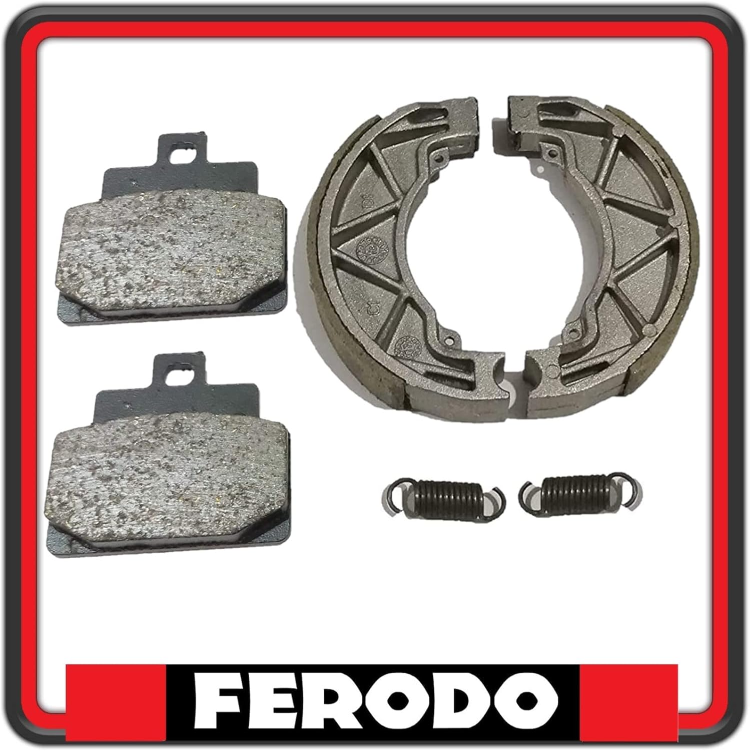 KIT PASTIGLIE PASTICCHE FRENO FRENI FERODO COMPATIBILI PER APRILIA SCARABEO 100 4T FINO AL 2004 FDB2095 - FSB954