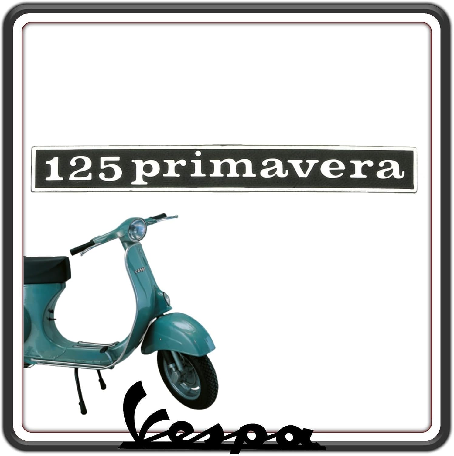 TARGHETTA SCRITTA POSTERIORE PER VESPA 125 PRIMAVERA
