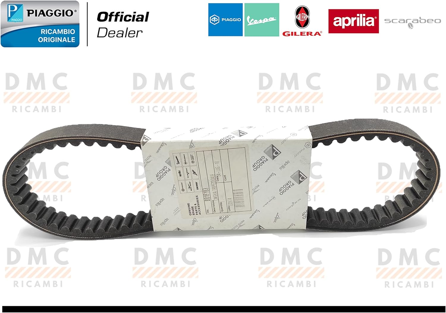 CINGHIA TRASMISSIONE DISTRIBUZIONE PIAGGIO VESPA LX 150 4T DAL 2012 IN POI ORIGINALE PIAGGIO B016183