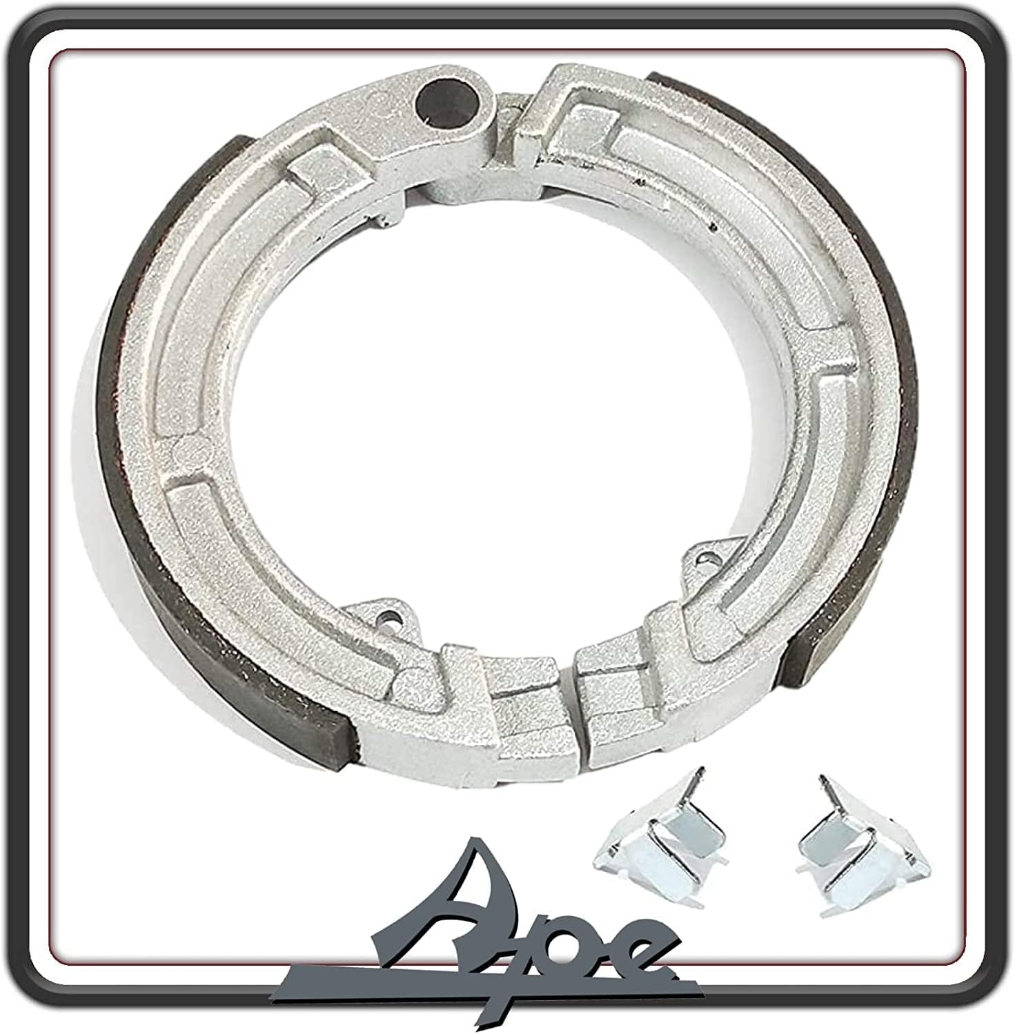 KIT COPPIA GANASCE FRENO FRENI ANTERIORE ANTERIORI COMPATIBILI PER PIAGGIO APE 50 TUTTE LE VERSIONI.