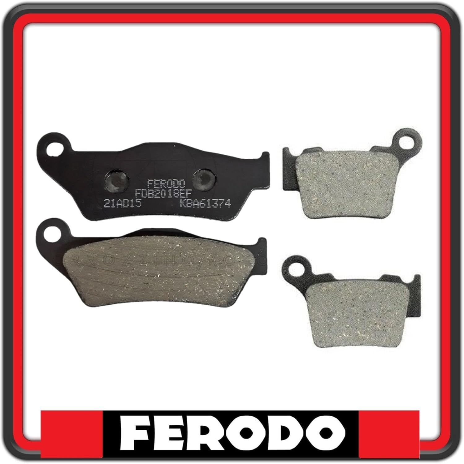 KIT PASTIGLIE PASTICCHE FRENO FRENI FERODO ANTERIORI E POSTERIORI COMPATIBILI CON KTM 200 EXC 2T DAL 2004 IN POI (2 PEZZI) FDB2018 - FDB2165