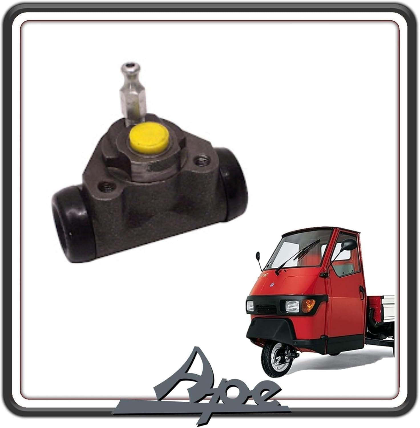 CILINDRETTO FRENO POSTERIORE DESTRO O SINISTRO COMPATIBILE CON PIAGGIO APE 50 DAL 1980 AL1985 - PIAGGIO APE TM 50 DAL 1985 AL 1989