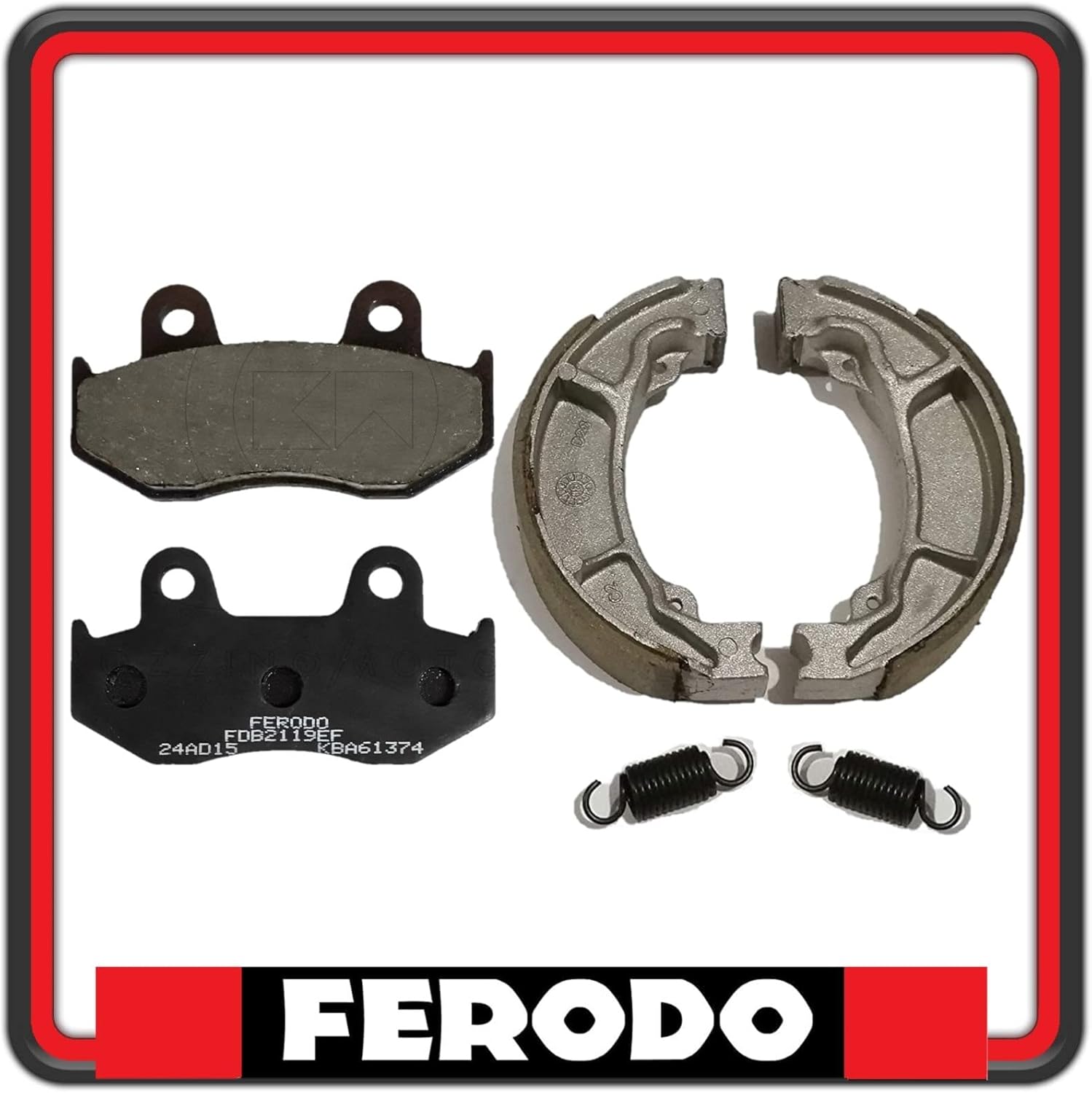 KIT PASTIGLIE FRENO FRENI + GANASCE FRENO FERODO COMPATIBILI CON HONDA SH 125 FINO AL 2007 - HONDA SH 150 FINO AL 2007 FDB2119 - FSB963