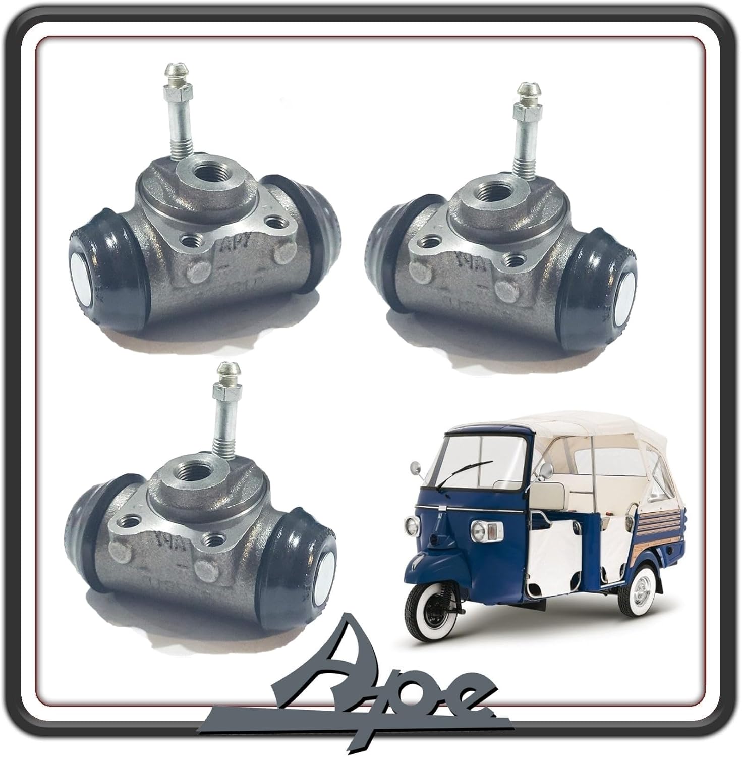 KIT 3 CILINDRETTO CILINDRETTI FRENO POSTERIORI ED ANTERIORE PER PIAGGIO APE CALESSINO - APE CLASSIC 601 ORIGINALE PIAGGIO 632148