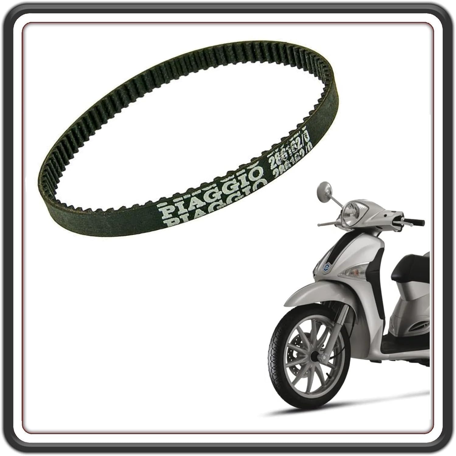 CINGHIA DENTATA MISCELATORE PER PIAGGIO FLY 50 - FREE 50 - LIBERTY 50 FINO AL 2013 - PIAGGIO NRG 50 FINO AL 2017 - SFERA 50 - TYPHOON 50 FINO AL 2016 - VESPA LX 50 - ZIP 50 - ZIP RST - ZIP SP ORIGINALE PIAGGIO 286162