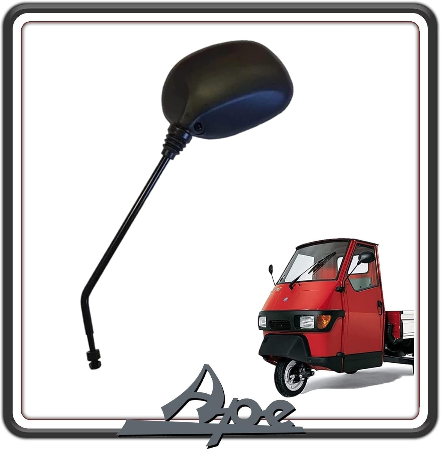 SPECCHIO SPECCHIETTO RETROVISORE LATO SINISTRO COMPATIBILE PER PIAGGIO APE 50 TUTTE LE VERSIONI.