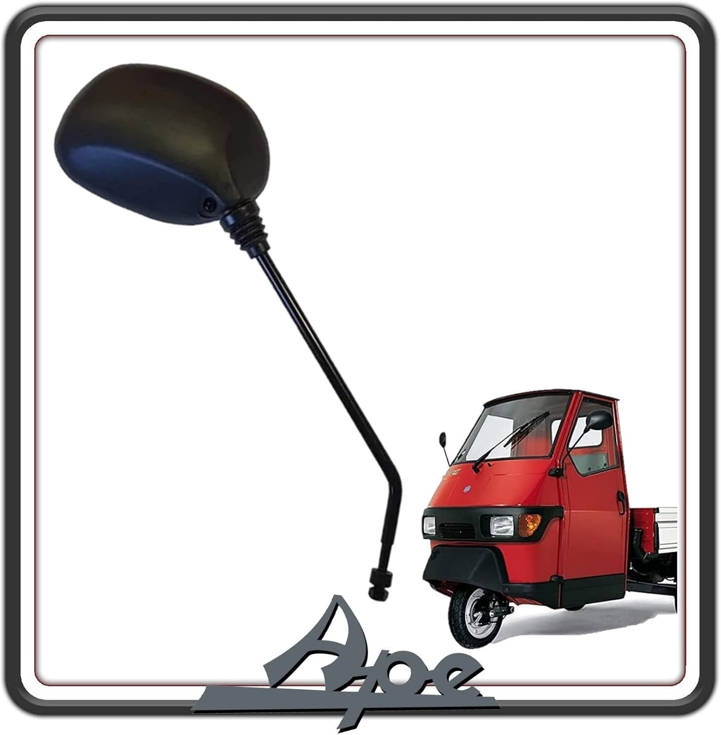 SPECCHIO SPECCHIETTO RETROVISORE LATO DESTRO COMPATIBILE PER PIAGGIO APE 50 TUTTE LE VERSIONI.