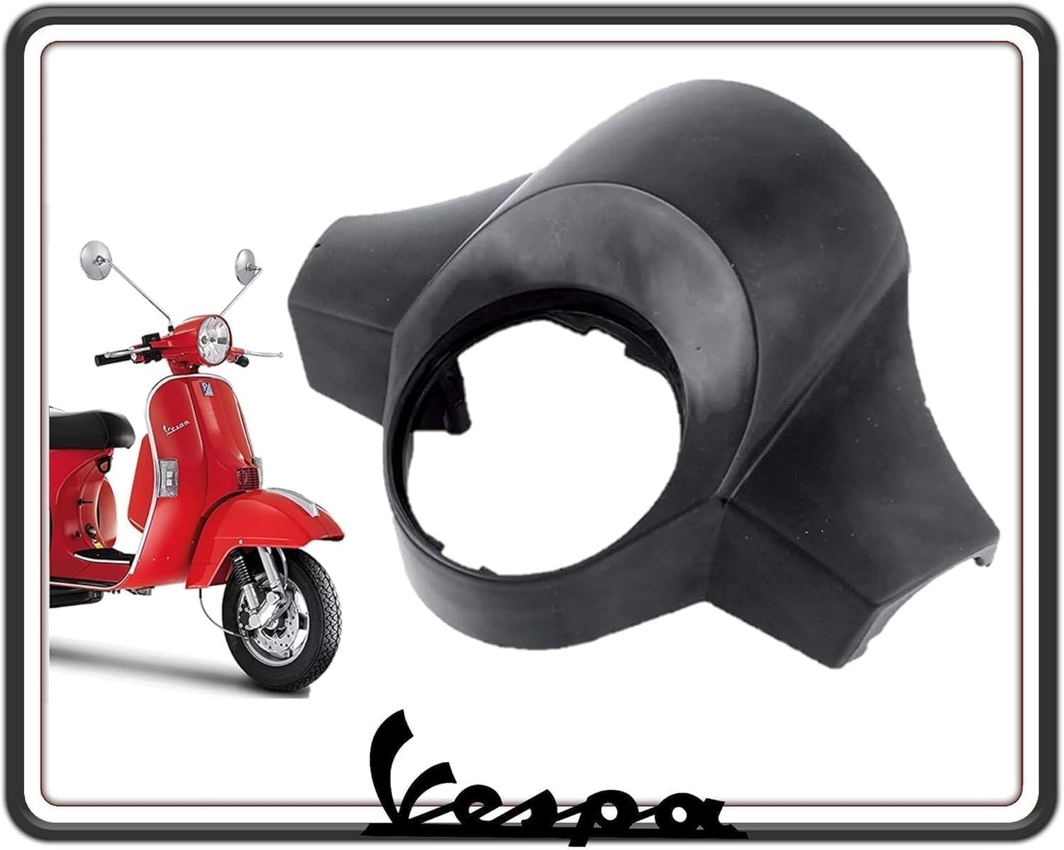 COPRIMANUBRIO COPRI MANUBRIO COPERCHIO MANUBRIO GREZZO COMPATIBILE ADATTIBILE PER PIAGGIO VESPA PX 125-150 - 200 - VESPA ARCOBALENO DAL 1981 AL 1997.