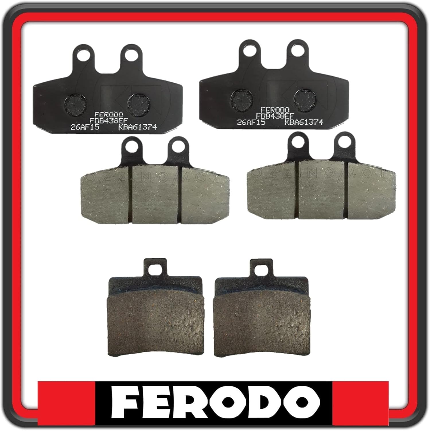 KIT PASTIGLIE PASTICCHE FRENO FERODO COMPATIBILE CON APRILIA SCARABEO 400 - SCARABEO 500 DAL 2008 IN POI FDB438X2 - FDB2090