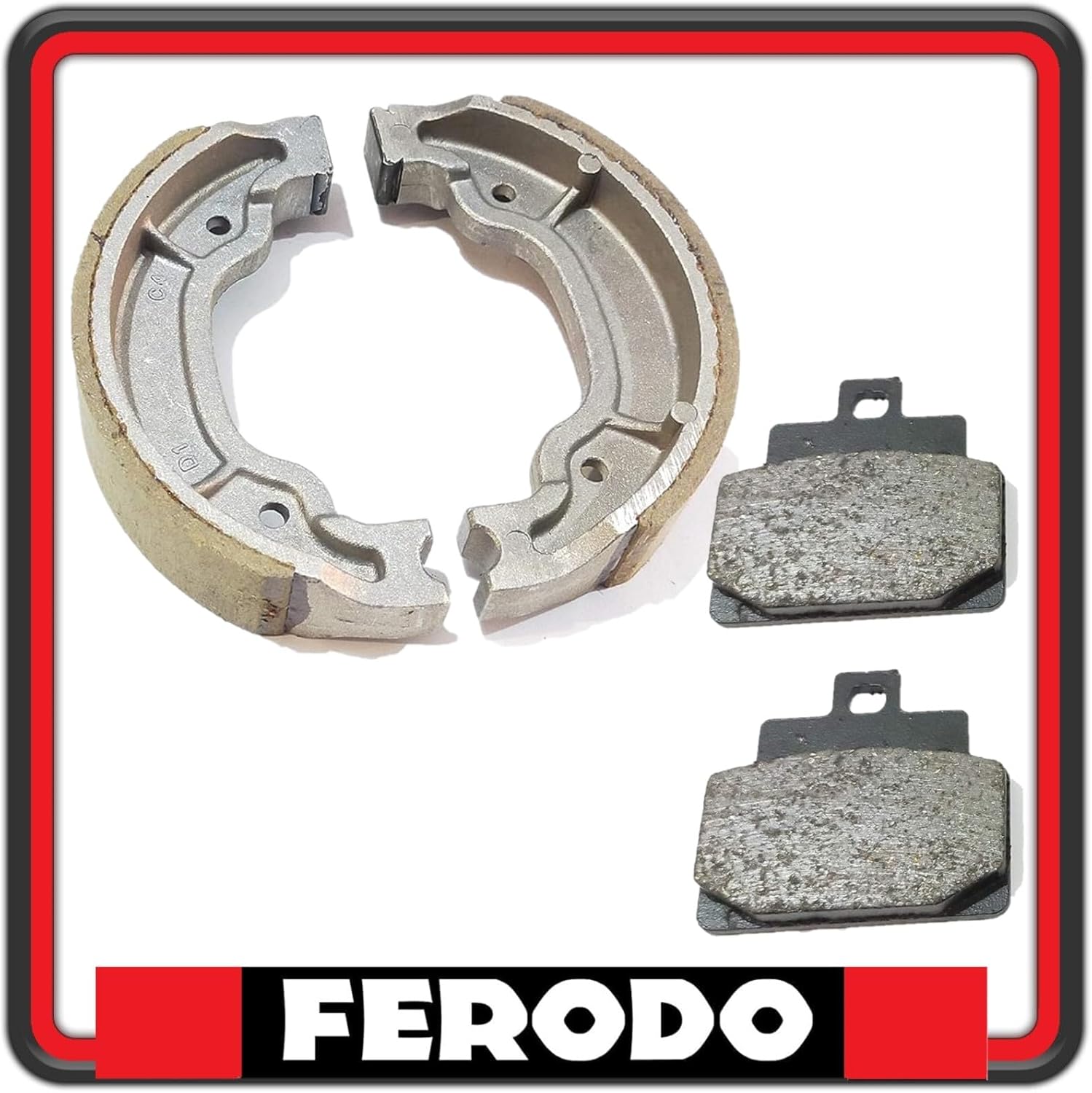 KIT PASTIGLIE FRENO FERODO COMPATIBILI CON APRILIA SCARABEO 100 DAL 2000 IN POI FDB2095 - FSB947