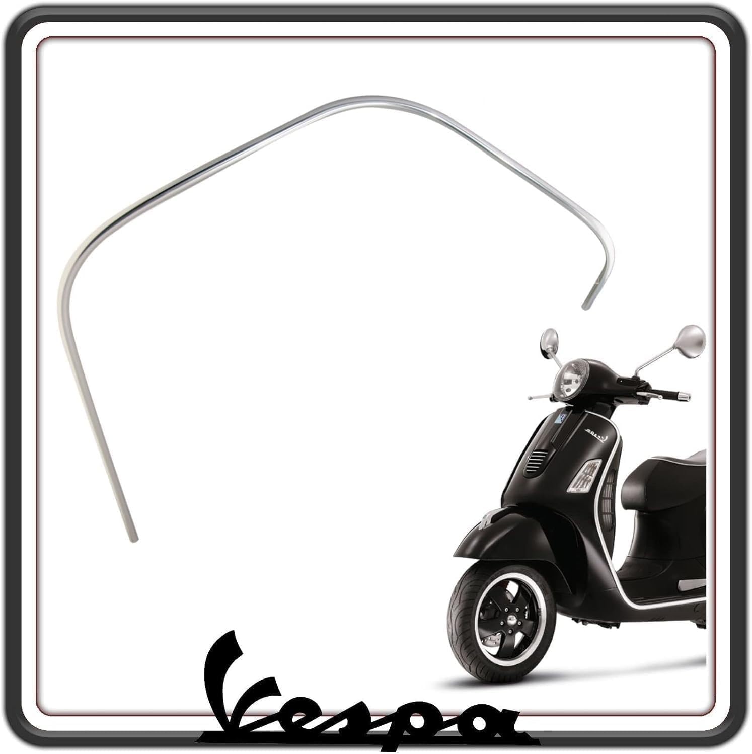 BORDO BORDINO SCUDO CROMATO ANTERIORE LATO DESTRO DX PER PIAGGIO VESPA GTS 125-200 - 250-300 - GTV 125 200 250 300 - GT 125 200 250 300 ORIGINALE PIAGGIO 577181