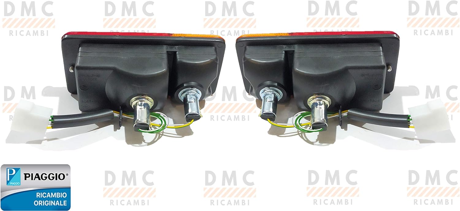 KIT 2 FRECCIA FRECCE FANALI INDICATORE DI DIREZIONE POSTERIORI LATO DESTRO E SINISTRO PIAGGIO PORTER 1300 16V - PORTER 1200 1400 DIESEL ORIGINALI PIAGGIO 8155087Z01000 - 8156087Z01000