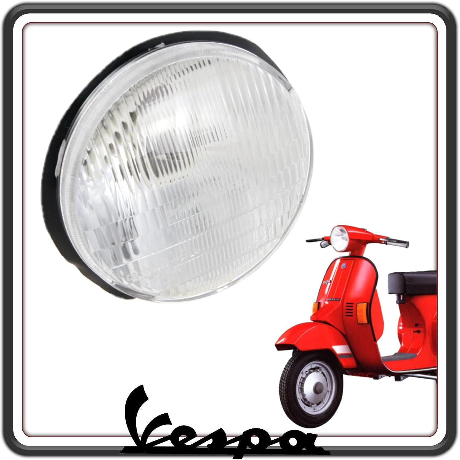 FANALE FARO GRUPPO OTTICO ANTERIORE VESPA FL 50 1990 - VESPA FL2 50 - VESPA FL2 HP 50 DAL 1991 AL 1997 - VESPA 50 HP V5N2T 1991 ORIGINALE PIAGGIO 265940