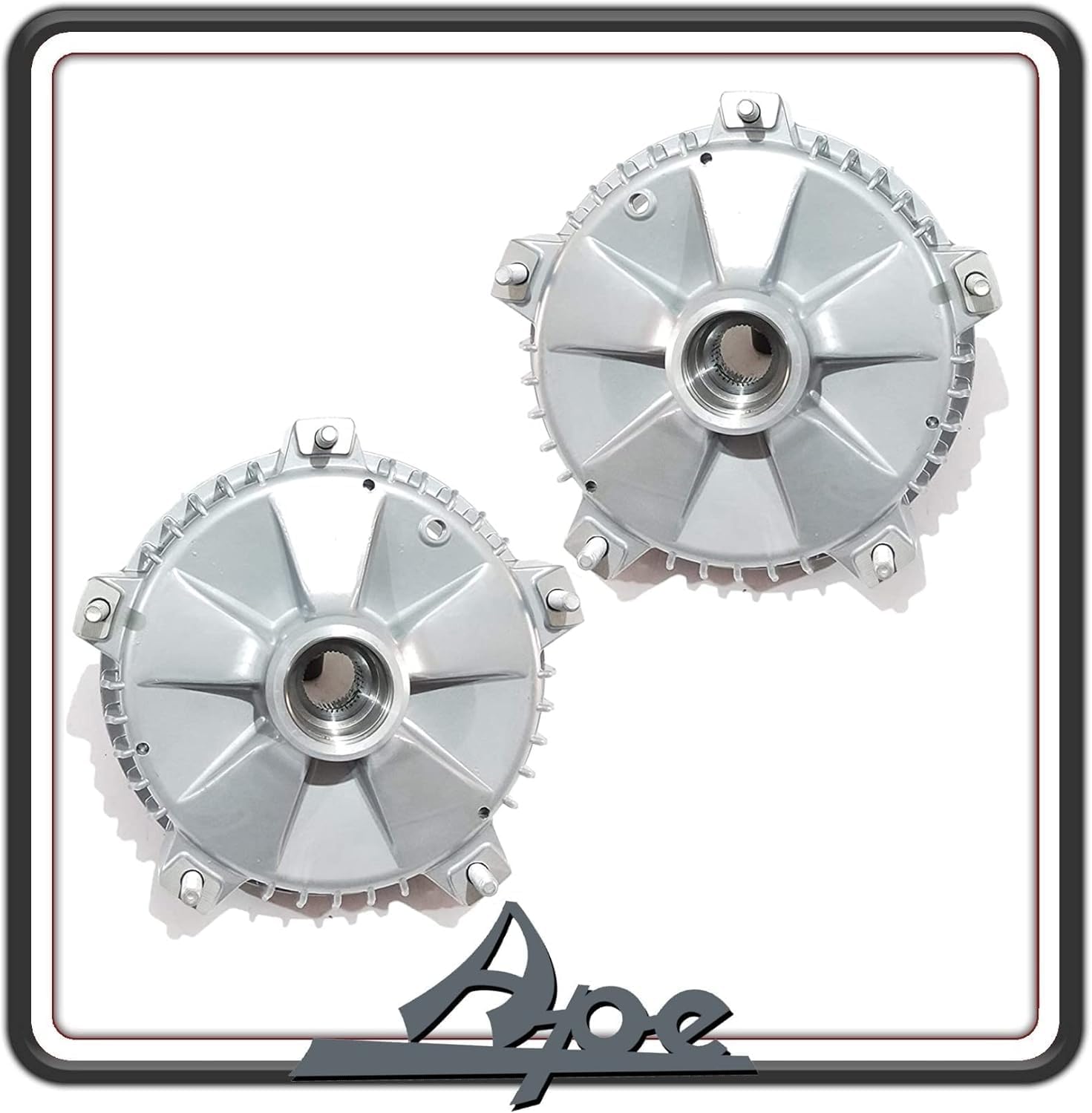 KIT 2 TAMBURO TAMBURI FRENO POSTERIORE COMPATIBILE CON PIAGGIO APE TM 703 - APE 602 - APE POKER BENZINA E DIESEL - APE CAR.