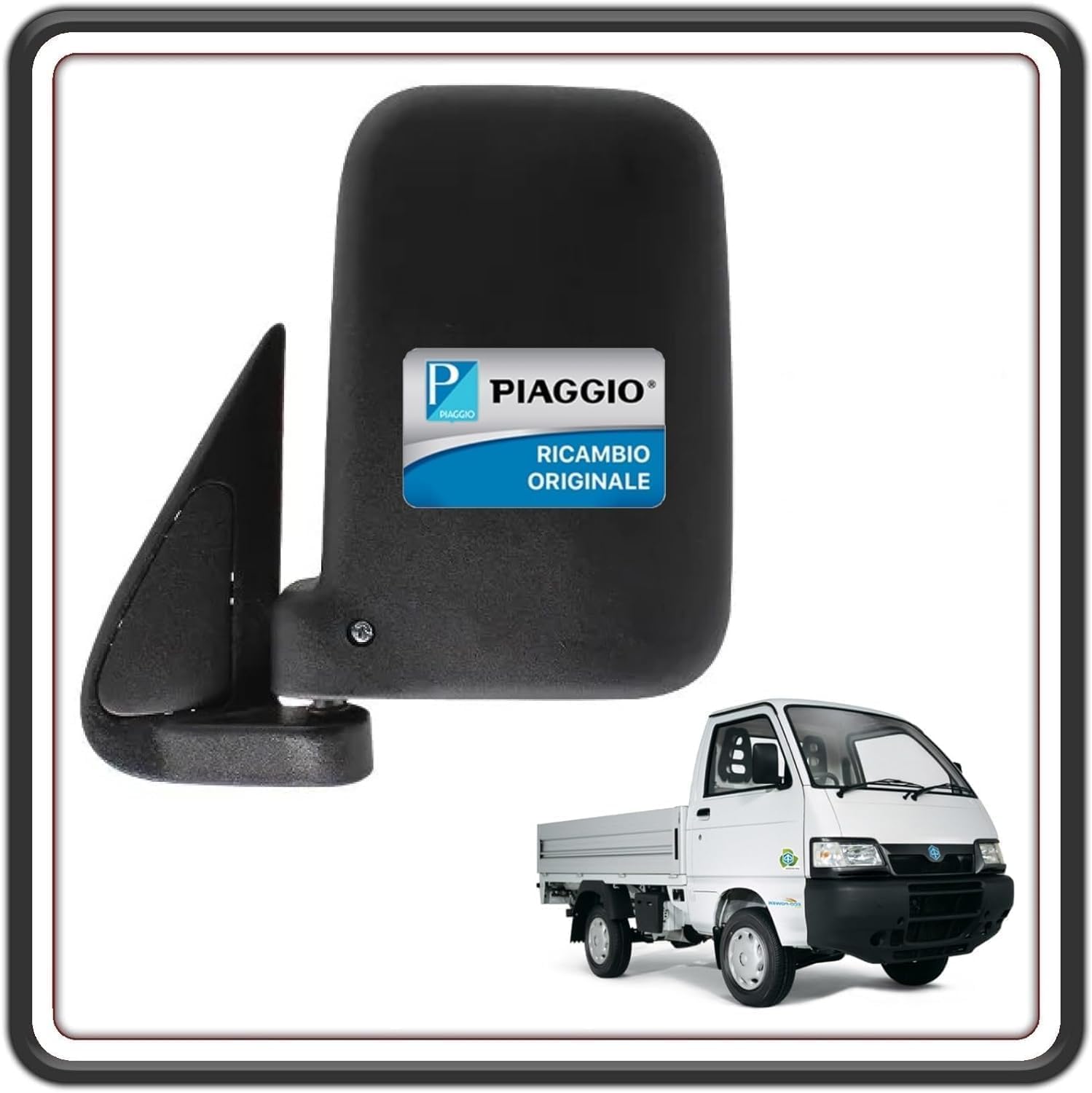 SPECCHIETTO RETROVISORE SINISTRO SX LATO GUIDA ORIGINALE PIAGGIO PER PORTER 1300 (FINO AL 2009), PORTER 1200 1400 DIESEL, QUARGO DIESEL ORIGINALE PIAGGIO 8794087Z01000