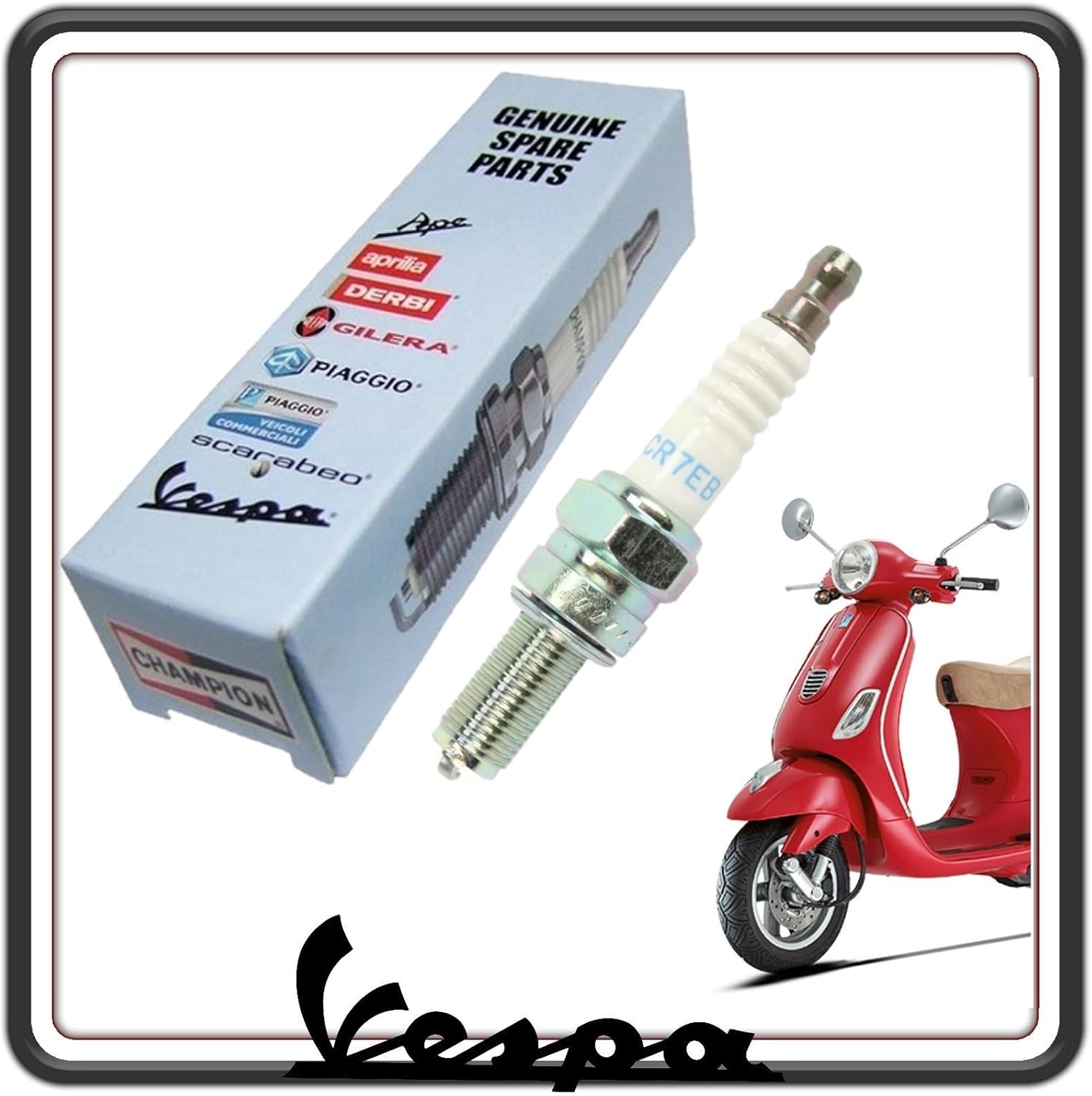 CANDELA ACCENSIONE AVVIAMENTO CR7EB PER PIAGGIO VESPA LX 150 4T DAL 2009 AL 2012 ORIGINALE PIAGGIO CR7EB