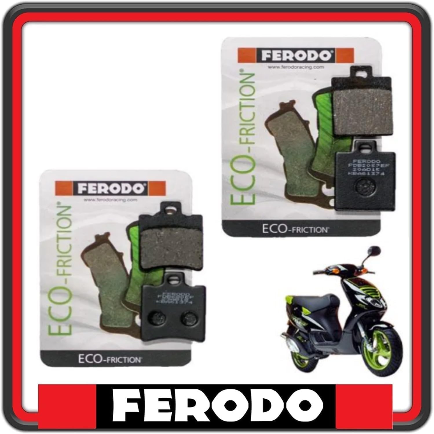 KIT PASTIGLIE PASTICCHE FRENO FRENI ANTERIORI E POSTERIORI FERODO COMPATIBILI PER PIAGGIO NRG 50 2T MC2 DD RST DAL 1998 IN POI FDB680 - FDB2057