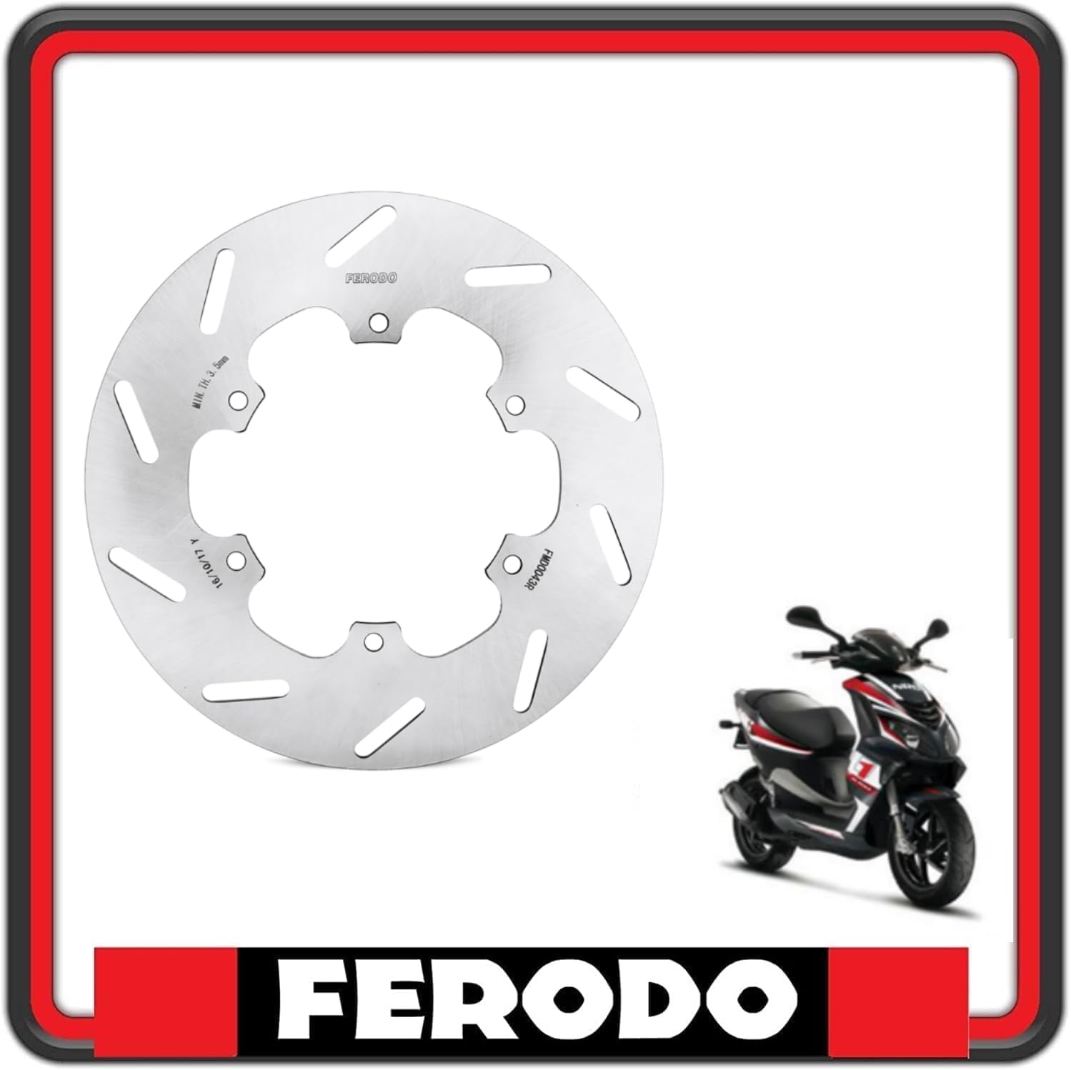 DISCO FRENO FERODO COMPATIBILE CON PIAGGIO NRG 50 POWER SILVER BULLET 2010 FMD0043
