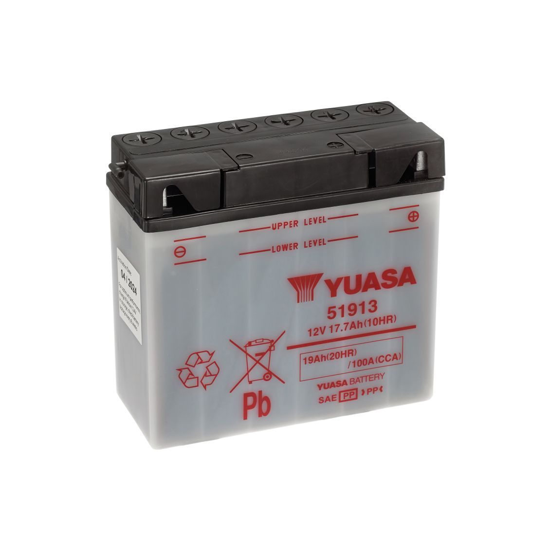 Batteria Yuasa 51913 12V 19Ah 100A YuMicron Senza Liquido