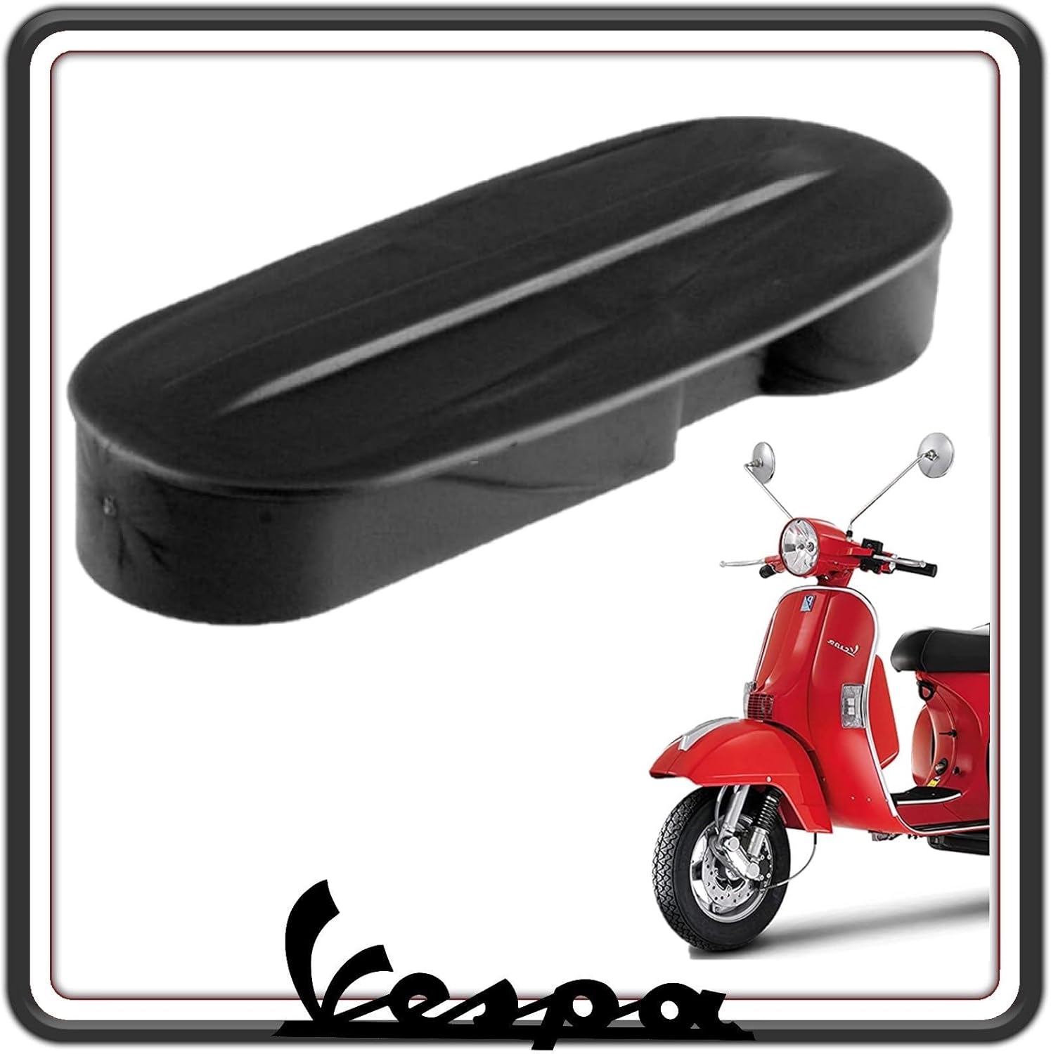 COPERCHIO MOLLEGGIO COPRIMOLLEGGIO COPRIFORCELLA COPRI FORCELLA NERO IN PLASTICA COMPATIBILE CON PIAGGIO VESPA PX - VESPA ARCOBALENO.