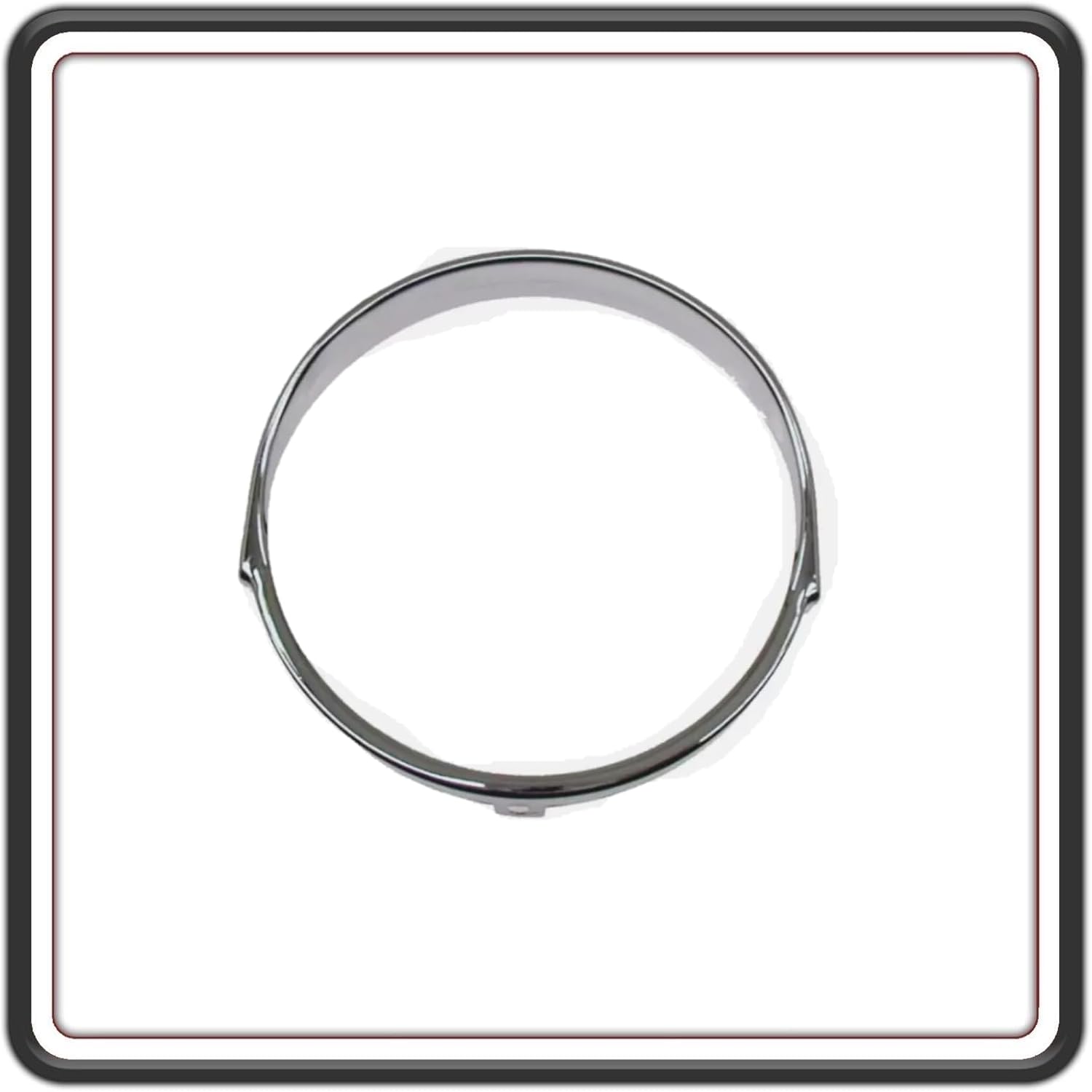 CORNICE GHIERA FARO FANALE PROIETTORE GRUPPO OTTICO ANTERIORE IN FERRO CROMATA COMPATIBILE CON VESPA PK 50 S - PK XL - XL RUSH - PK 125 S -PK 125 L