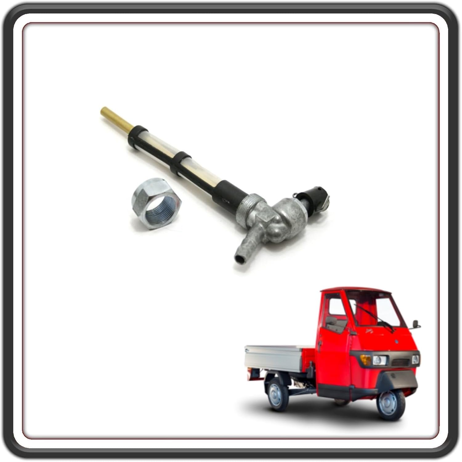 RUBINETTO SERBATOIO BENZINA CARBURANTE COMPATIBILE PER PIAGGIO APE 50 - APE P 50 DAL 1980 AL 1986