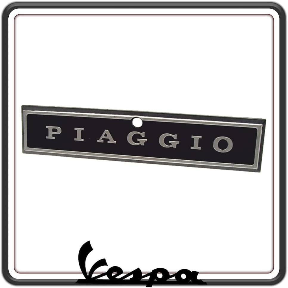 TARGHETTA ETICHETTA SCRITTA LOGO MASCHERINA FRONTALE CALANDRA STERZO COMPATIBILE PER PIAGGIO VESPA PX 125-150 - 200 - PX PE