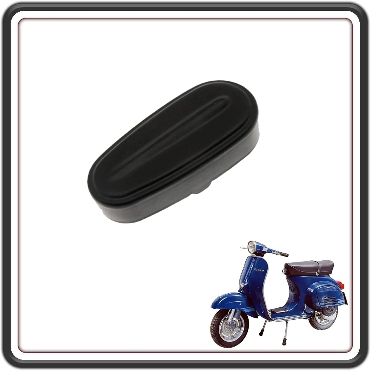 COPRIMOLLEGGIO COPRI MOLLEGGIO COPERCHIO FORCELLA COPRIFORCELLA NERO COMPATIBILE PER PIAGGIO VESPA 50 SPECIAL - VESPA L - R - N - VESPA 125 ET3 PRIMAVERA