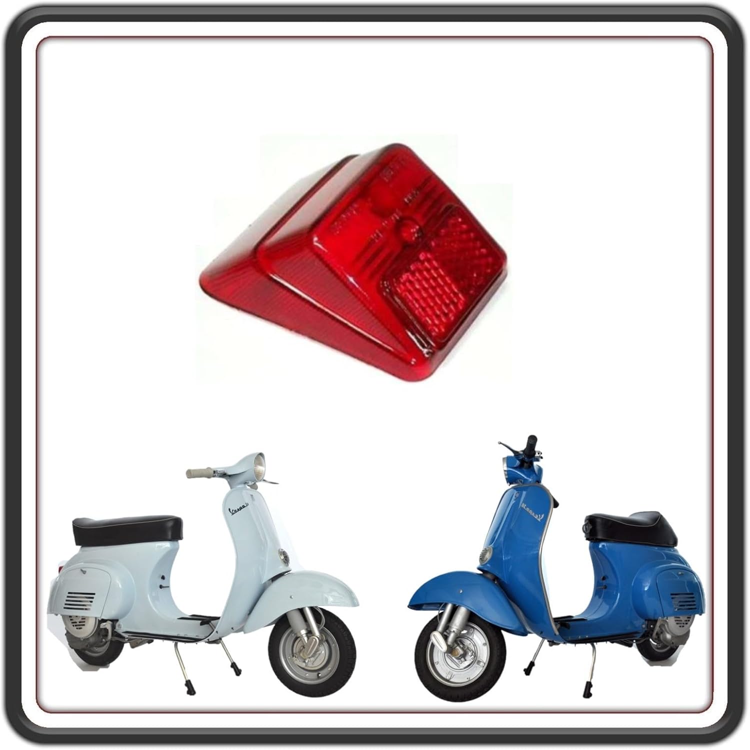 PLASTICA GEMMA VETRINO FANALE FARO STOP POSTERIORE COMPATIBILE VESPA 50 L DAL 1966 AL 1970 - VESPA 50 R DAL 1970 AL 1983