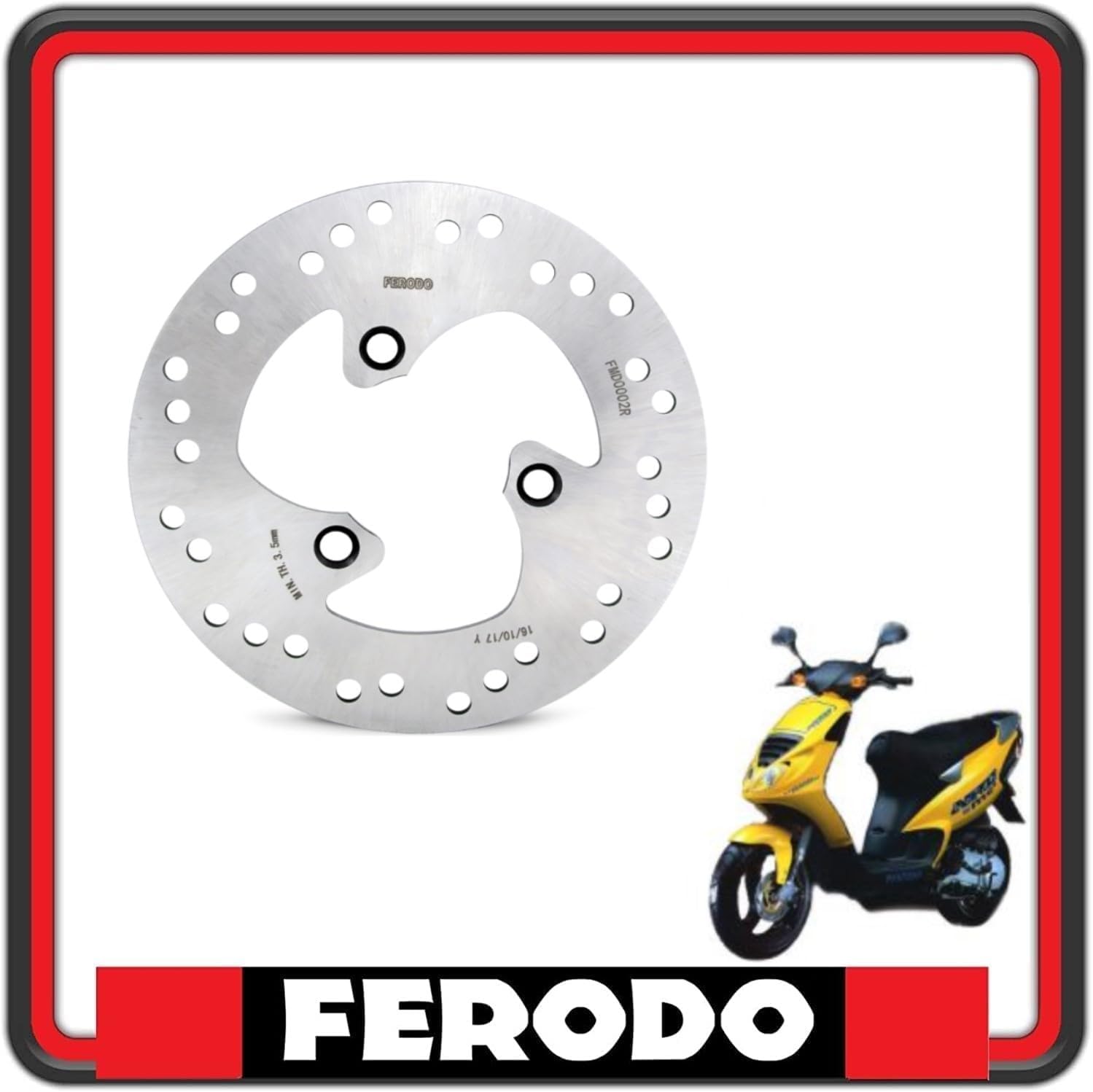 DISCO FRENO FERODO COMPATIBILE CON PIAGGIO NRG 50 MC2 DAL 1996 IN POI FMD0002