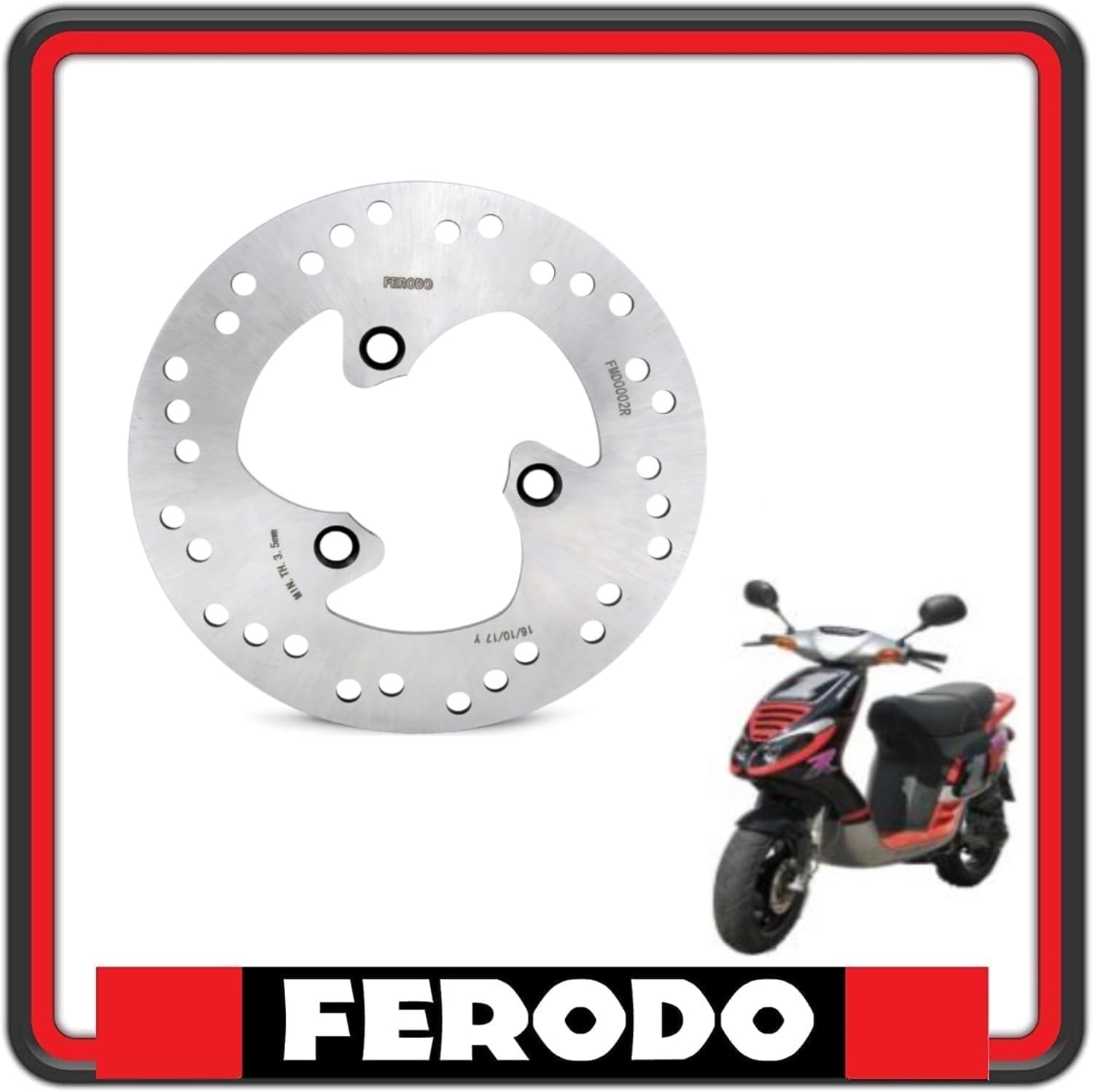 DISCO FRENO FERODO COMPATIBILE CON PIAGGIO NRG 50 DAL 1994 AL 1996 FMD0002