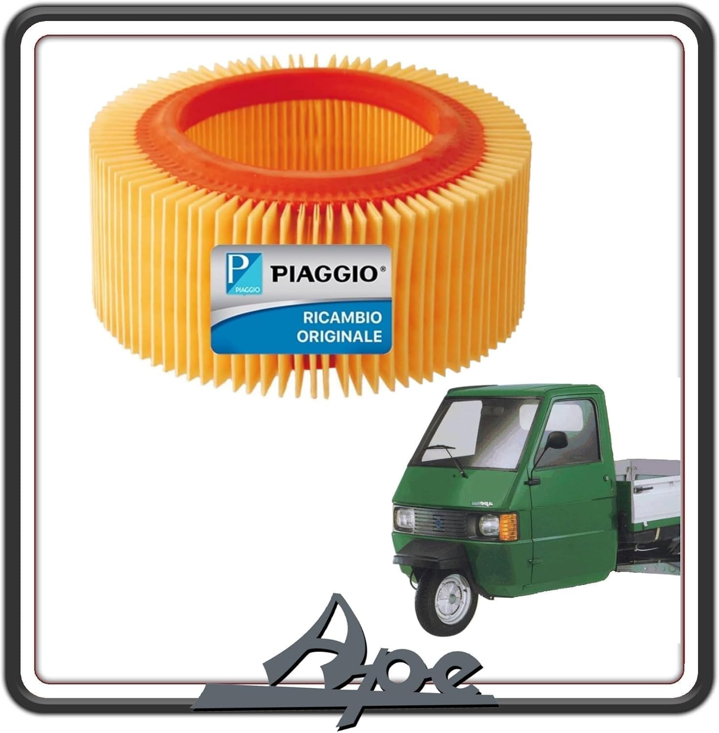 FILTRO ARIA PER PIAGGIO APE 703 - P703 - TM P703 V - PIAGGIO APE 602 - PIAGGIO APE P501 - APE P601 - APE CAR P2 - P3 ORIGINALE PIAGGIO 438014
