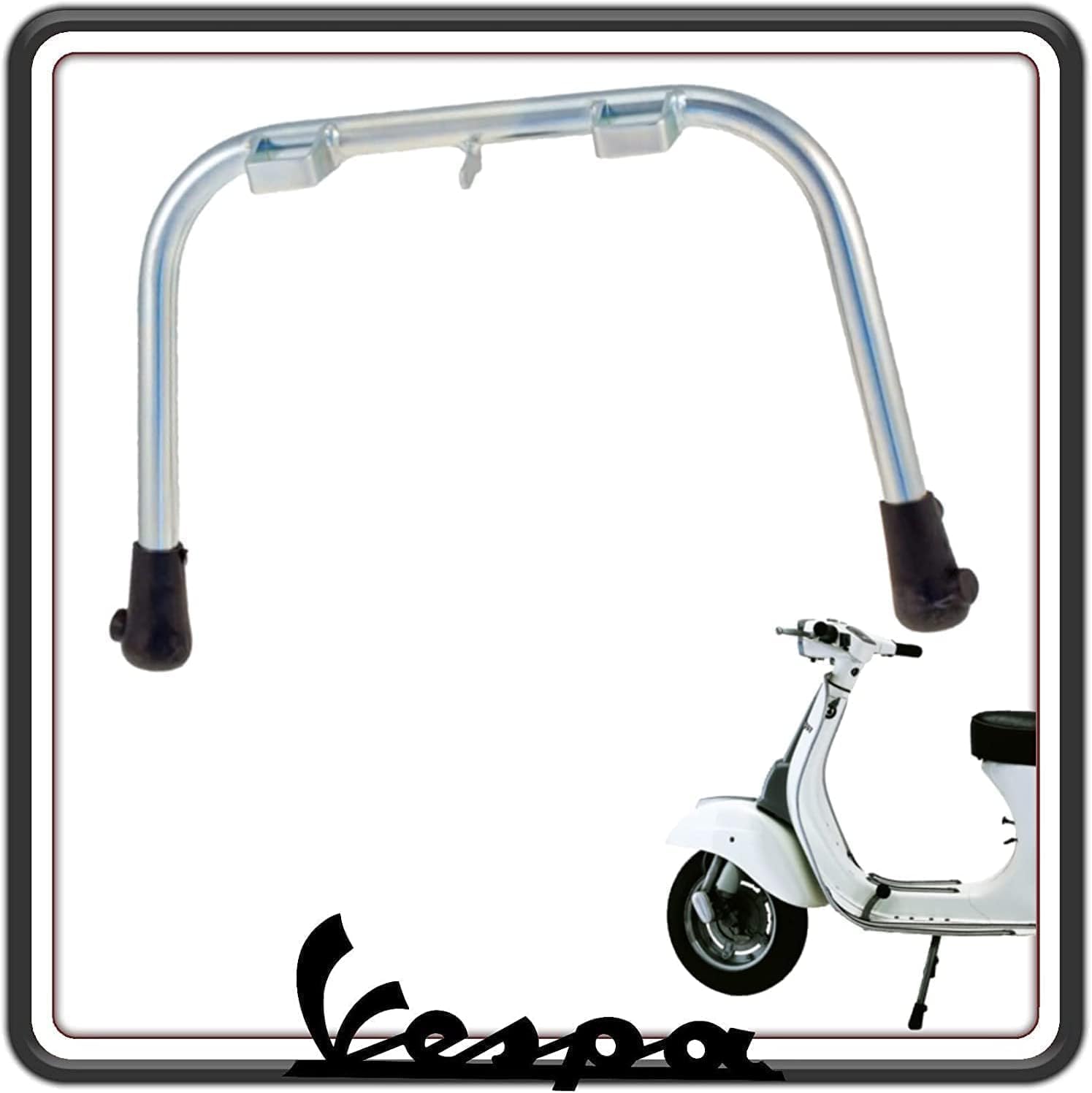 CAVALLETTO CENTRALE COMPLETO RINFORZATO CROMATO COMPATIBILE PER PIAGGIO VESPA 50 - PIAGGIO VESPA 50 SPECIAL - VESPA 90 - VESPA 125 PRIMAVERA - PIAGGIO VESPA ET3 125.
