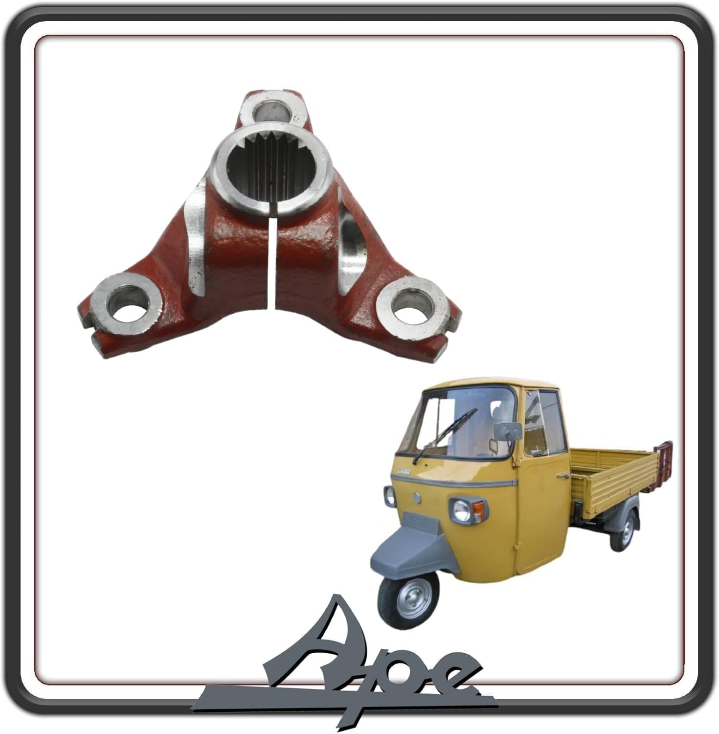 MOZZO MOZZETTO CROCIERA SEMIASSE FORO DA 10 MM PER PIAGGIO APE 501-600 - 601 - PIAGGIO APE TM 703 - APE 602 - PIAGGIO APE CALESSINO - APE CLASSIC ORIGINALE PIAGGIO 111498