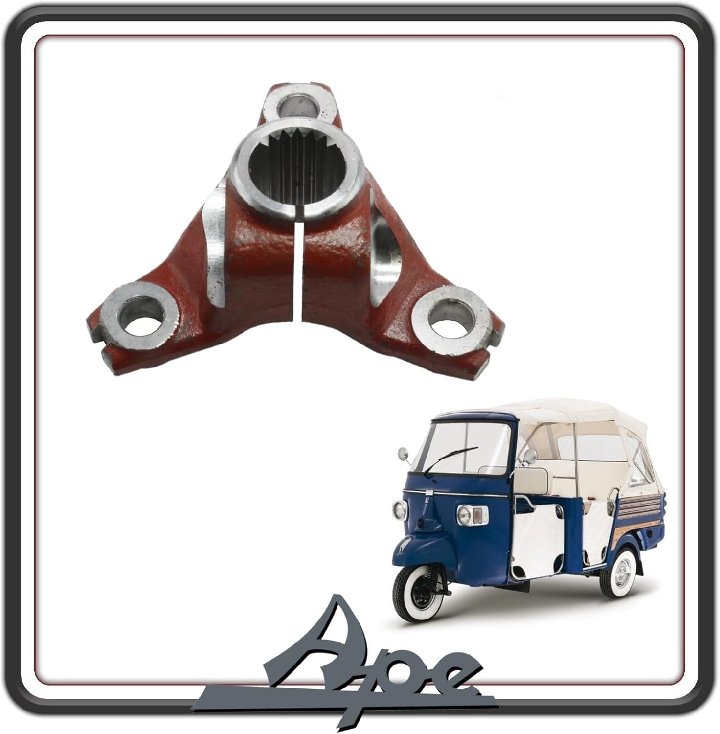 MOZZO MOZZETTO CROCIERA SEMIASSE FORO DA 10 MM PER PIAGGIO APE 501-600 - 601 - PIAGGIO APE TM 703 - APE 602 - PIAGGIO APE CALESSINO - APE CLASSIC ORIGINALE PIAGGIO 111498