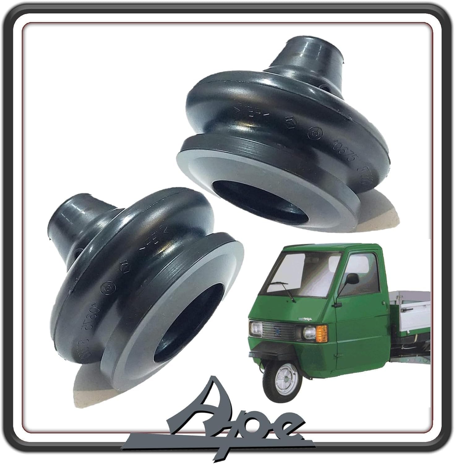KIT COPPIA DUE CUFFIA CUFFIE SEMIASSE RUOTA POSTERIORE PER PIAGGIO APE 703 - APE 602 - APE 601 - APE 500-501 ORIGINALE PIAGGIO 876682