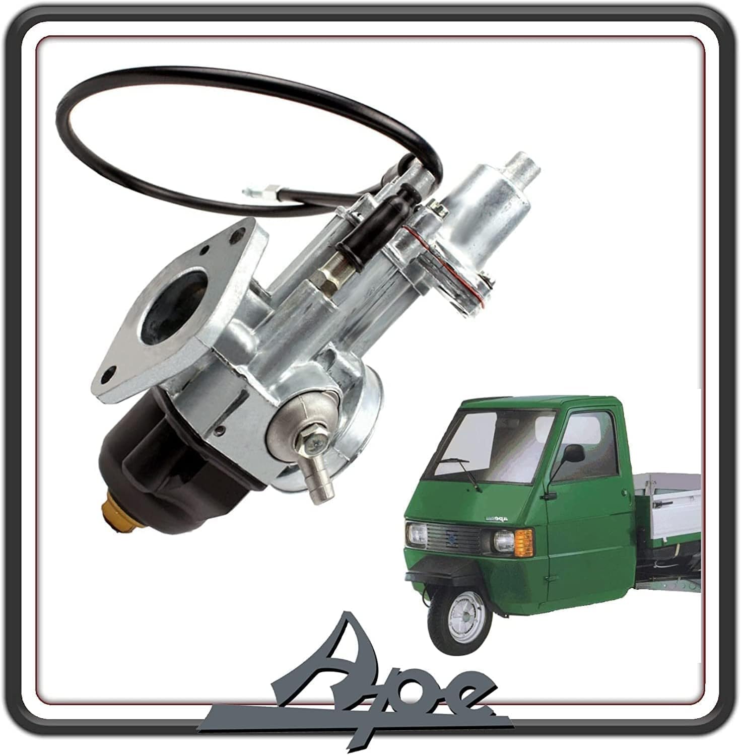 CARBURATORE COMPLETO COMPATIBILE PER PIAGGIO APE TM 703 BENZINA - APE TM P703 - PIAGGIO APE P703V - APE CAR P2 P3 220 - APE TM P703 FL2 220.