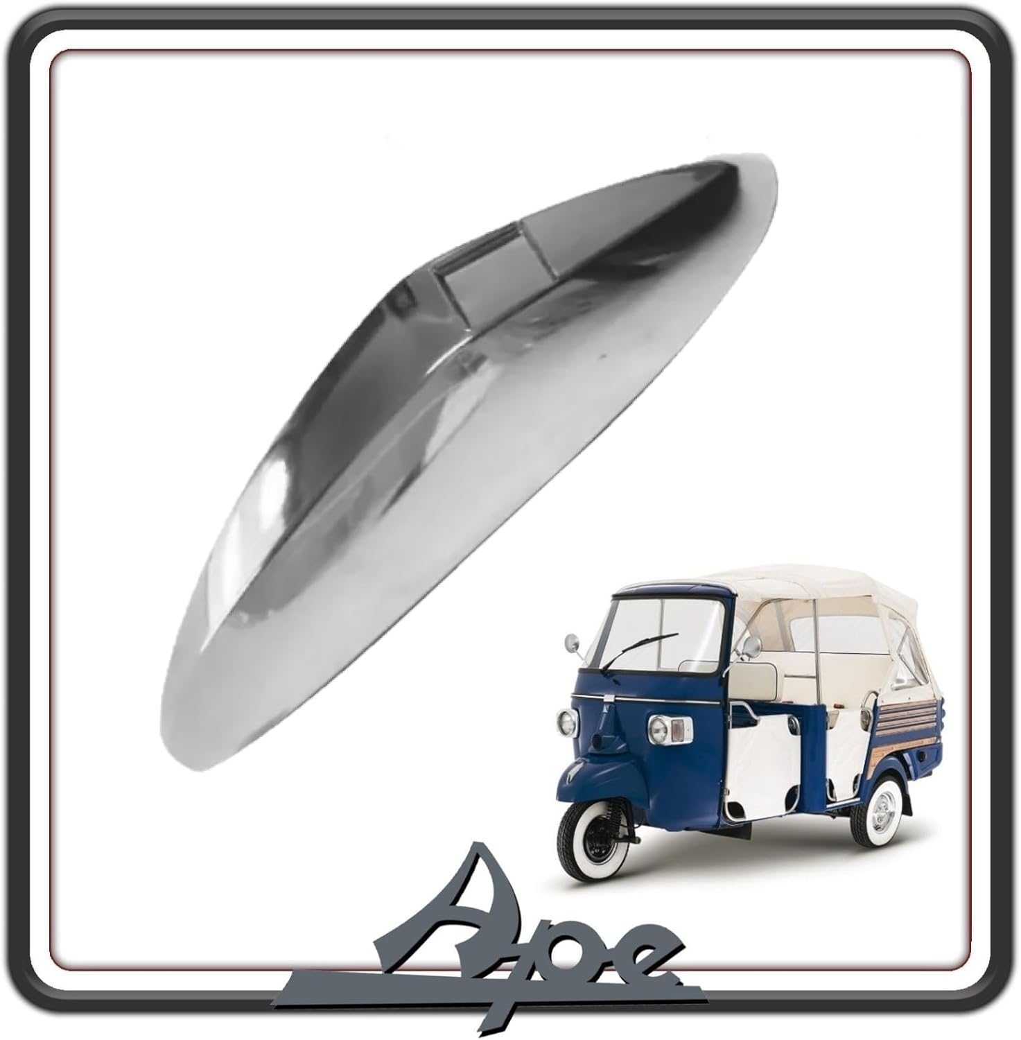 CRESTA PARAFANGO ANTERIORE CROMATA PER PIAGGIO APE CALESSINO - APE CLASSIC ORIGINALE PIAGGIO B025603