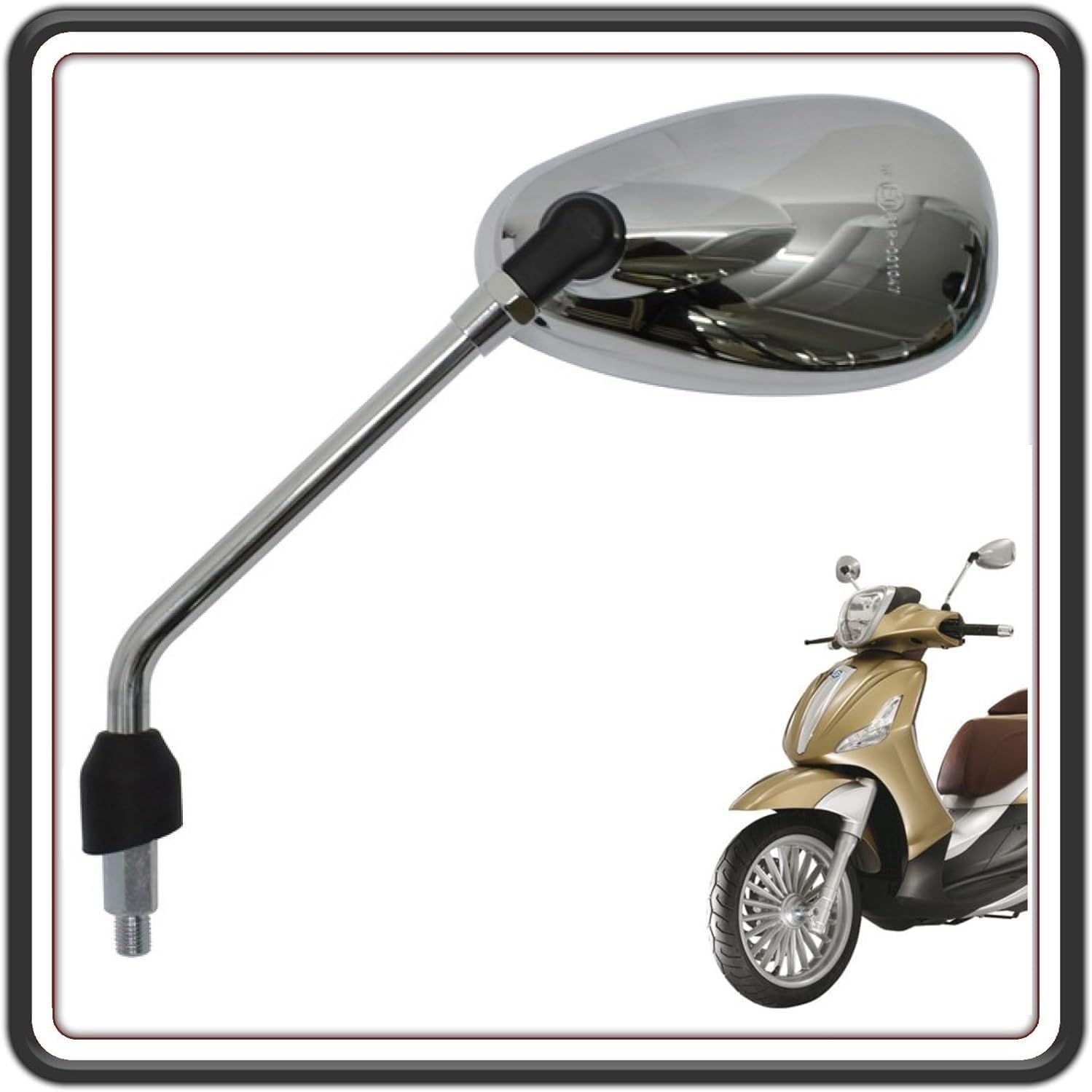 SPECCHIO SPECCHIETTO RETROVISORE CROMATO LATO SINISTRO PER PIAGGIO BEVERLY 125 DAL 2010 AL 2015 - PIAGGIO BEVERLY 300 DAL 2010 AL 2019 - PIAGGIO BEVERLY 350 DAL 2016 AL 2019 ORIGINALE PIAGGIO CM294203