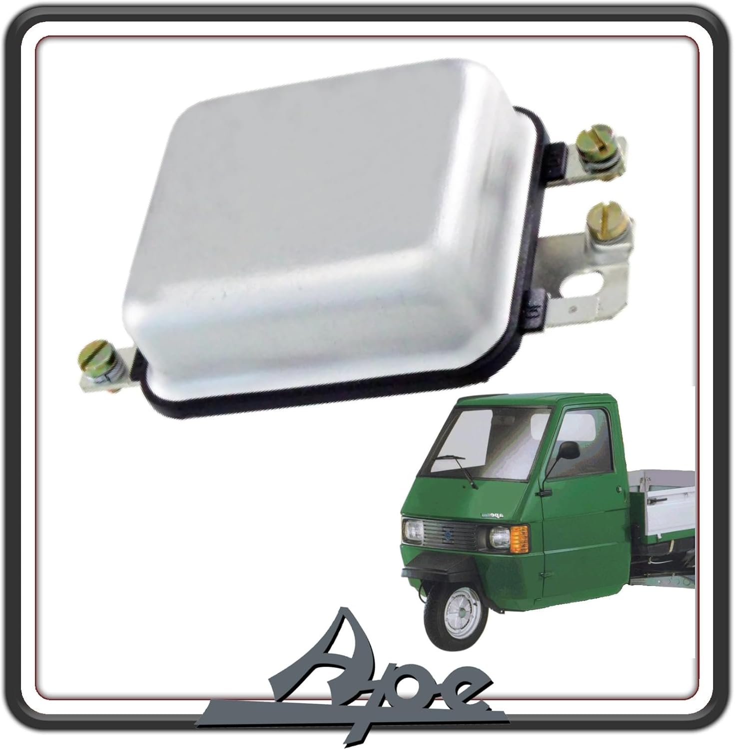 REGOLATORE DI TENSIONE COMPATIBILE CON PIAGGIO APE TM 703 - APE 602 - APE P501 - P601 - APE CAR P2 - P3.